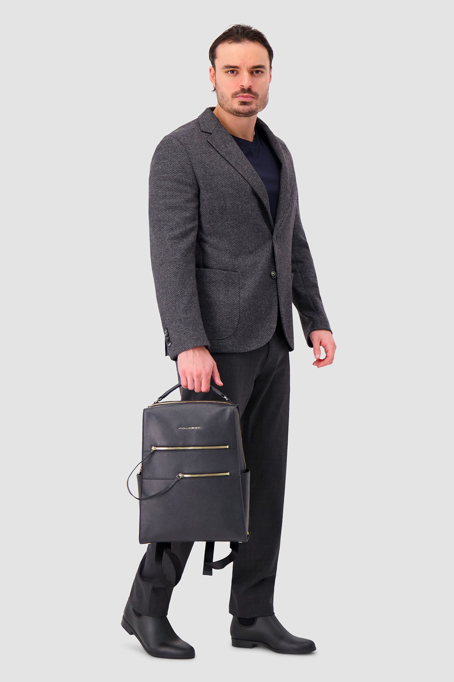 Piquadro Black Laptop Backpack 14"