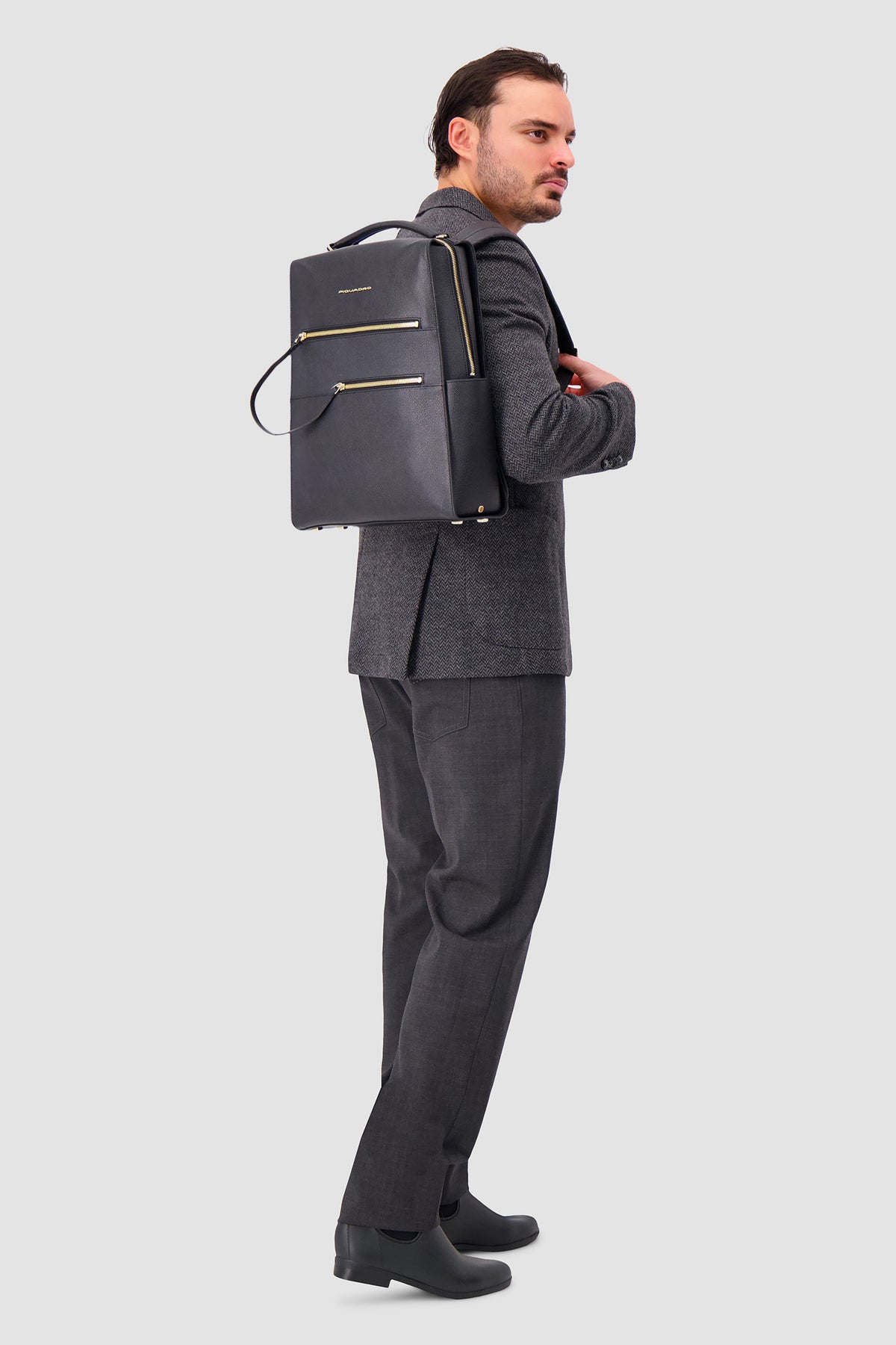 Piquadro Black Laptop Backpack 15.6"