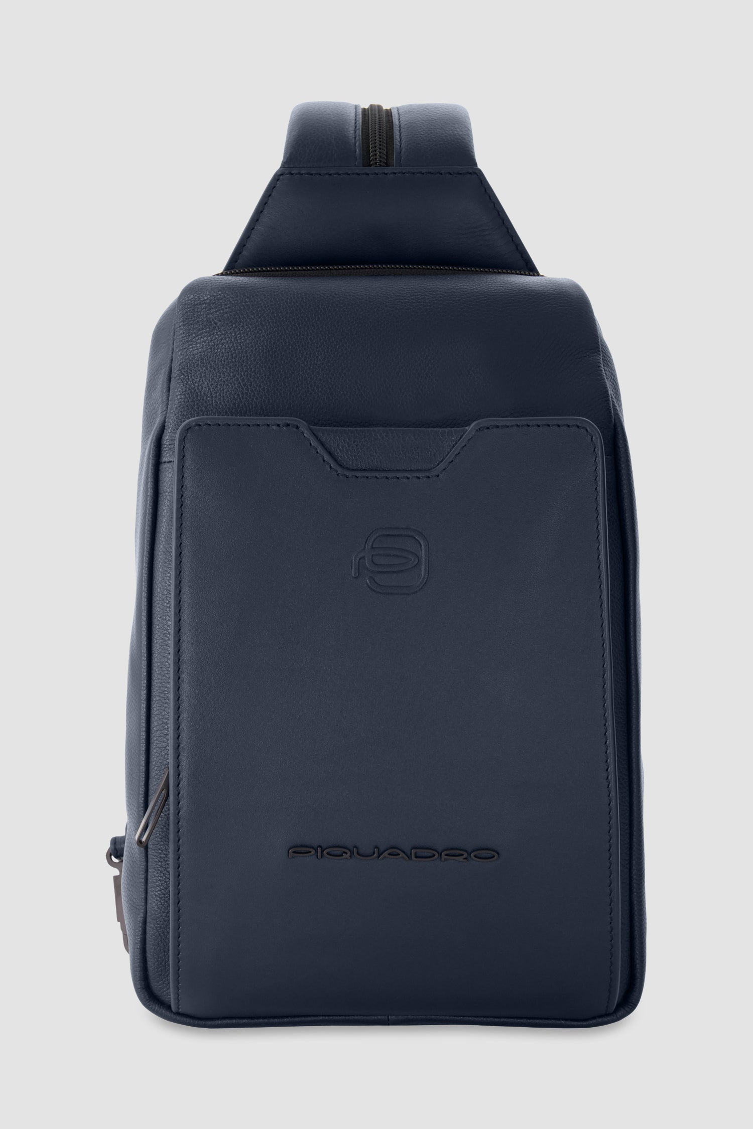 Sac à bandoulière Piquadro bleu convertible en sac à dos