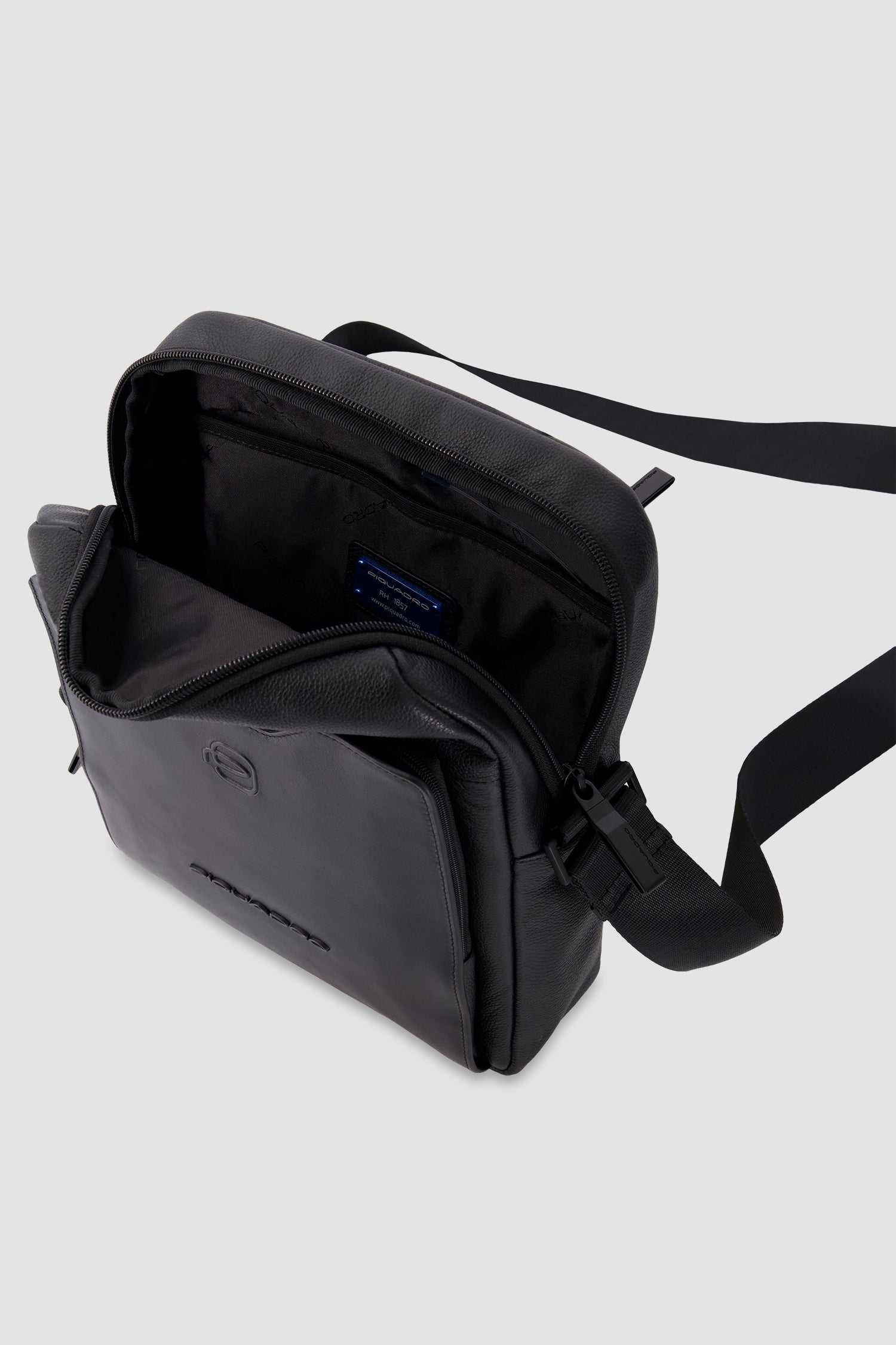 Piquadro Black Crossbody iPad Bag