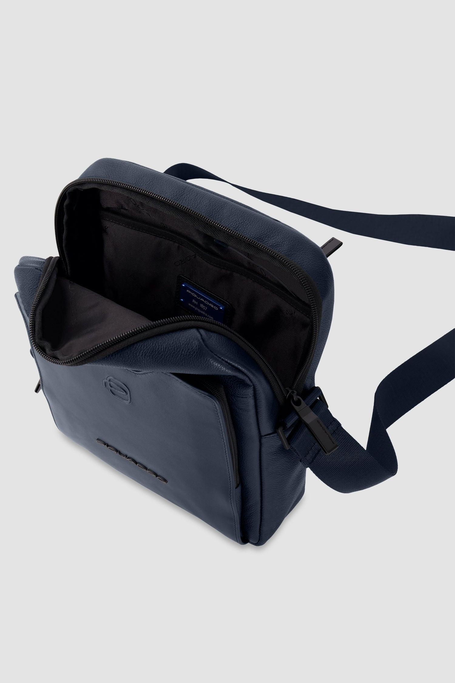 Piquadro Blue Crossbody iPad Bag