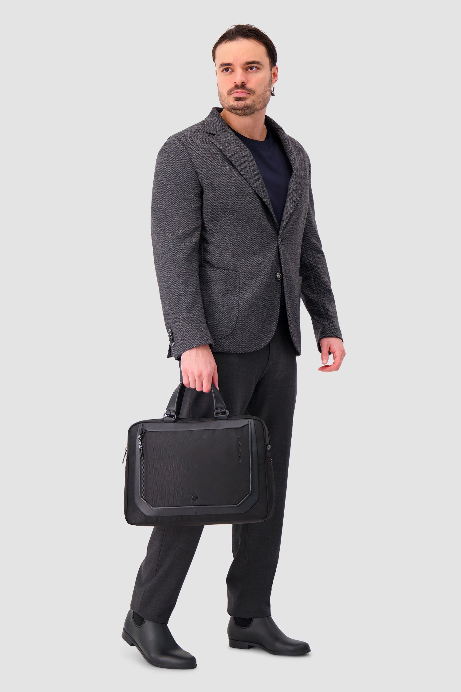 Piquadro Black 15.6" Laptop Bag