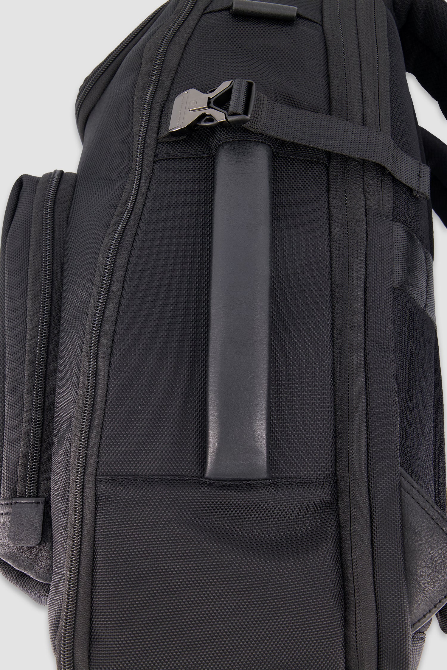Piquadro Black Expandable Travel Laptop Backpack 15.6"