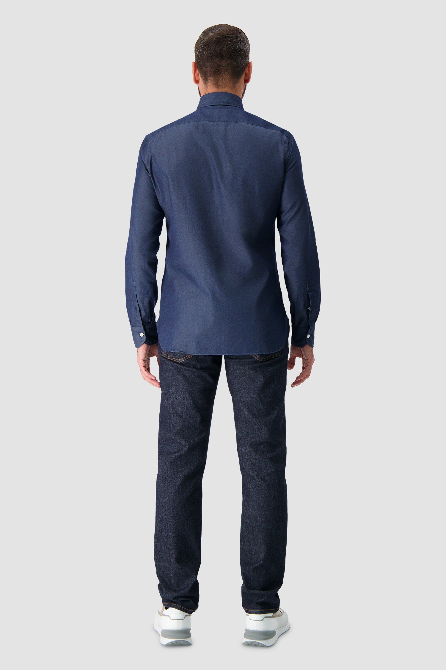 Luigi Borelli Dark Blue Denim Shirt