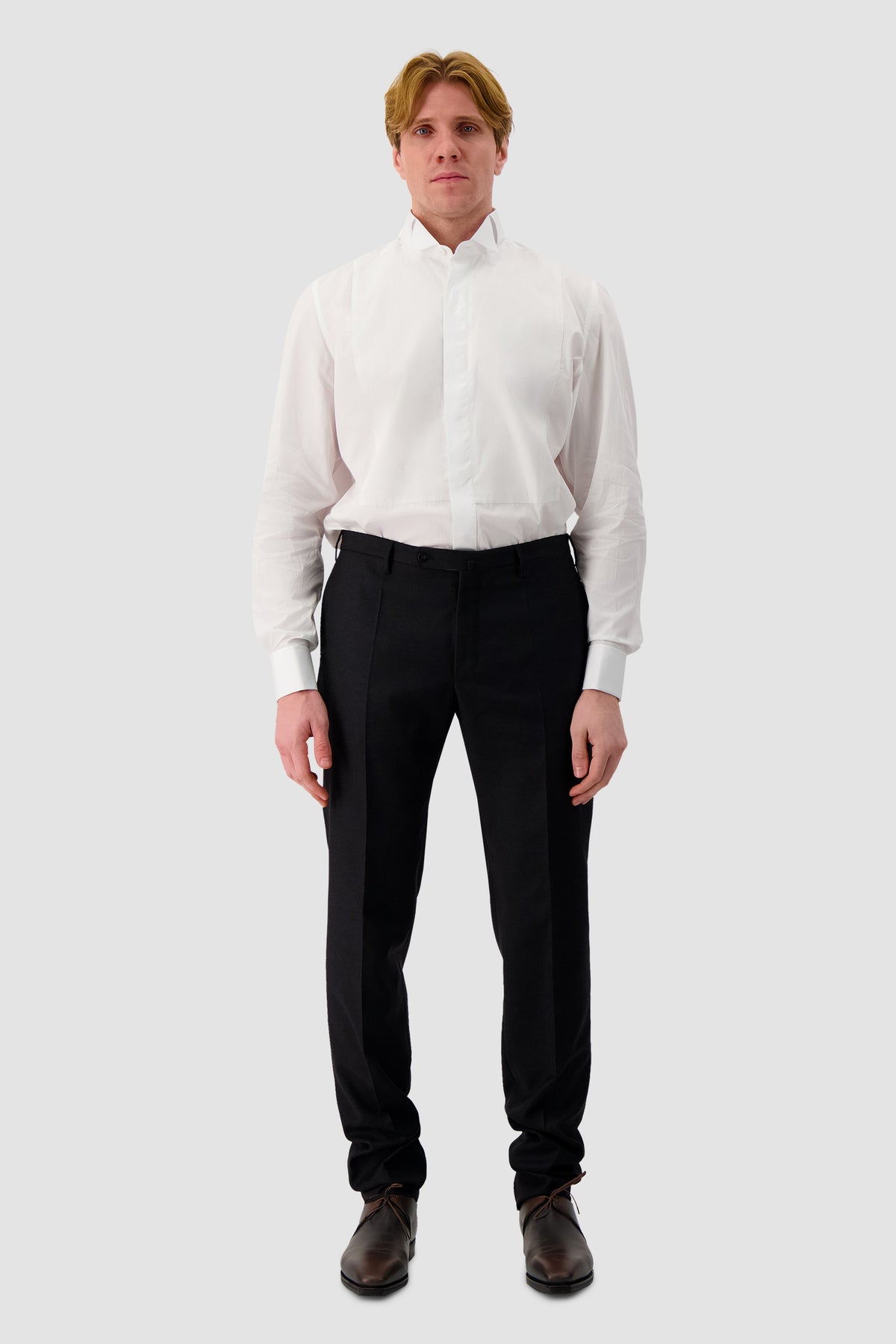 Luigi Borrelli White Tuxedo Shirt