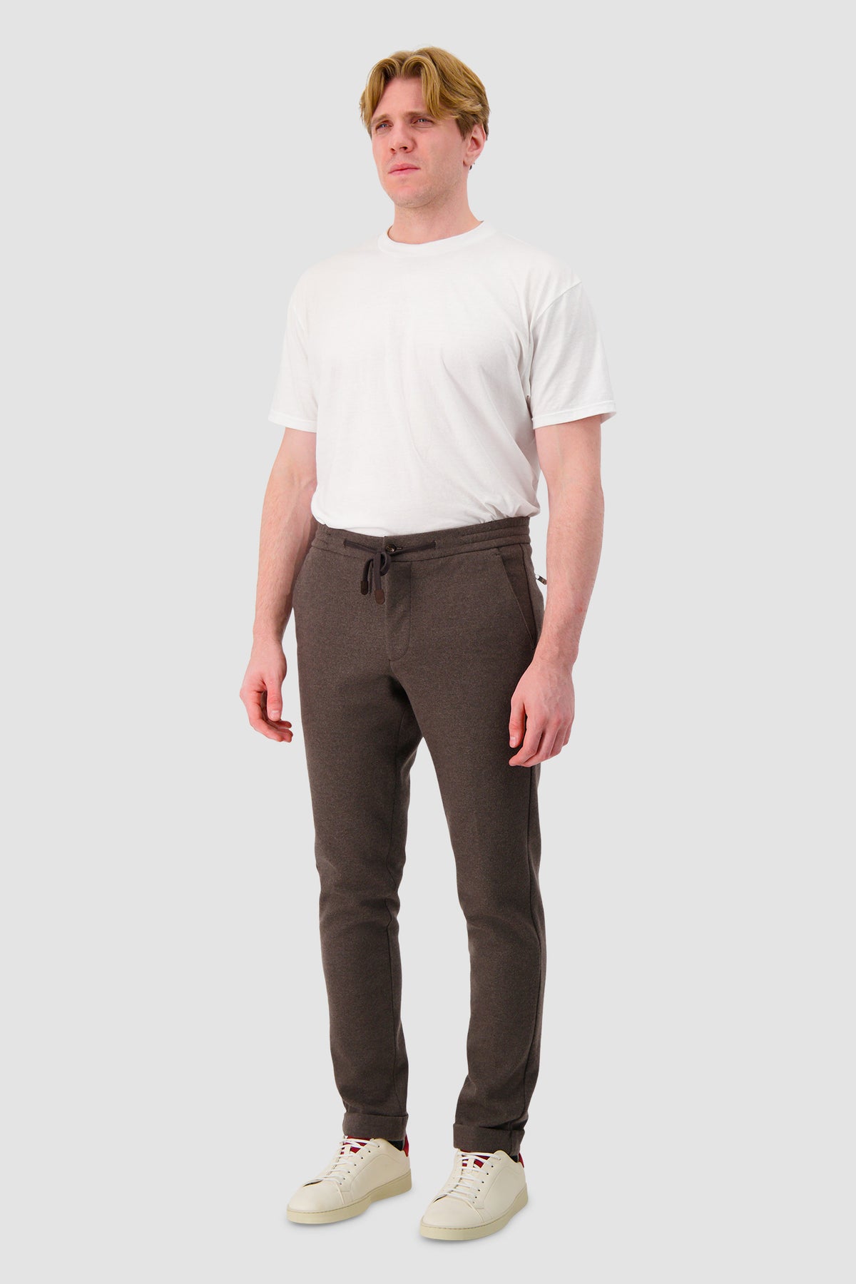 Marco Pescarolo Taupe Drawstring Trousers