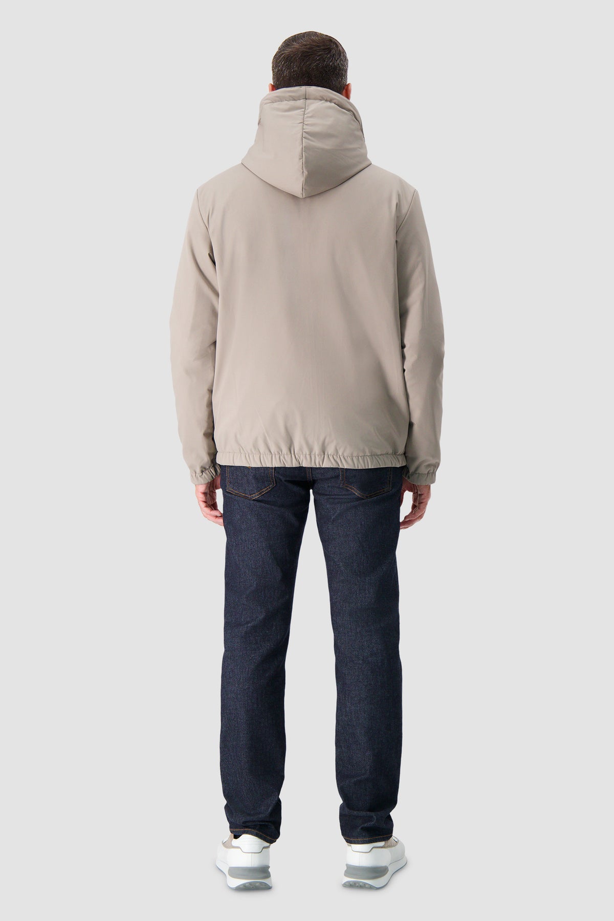 Marco Pescarolo Taupe Hooded Zip Jacket