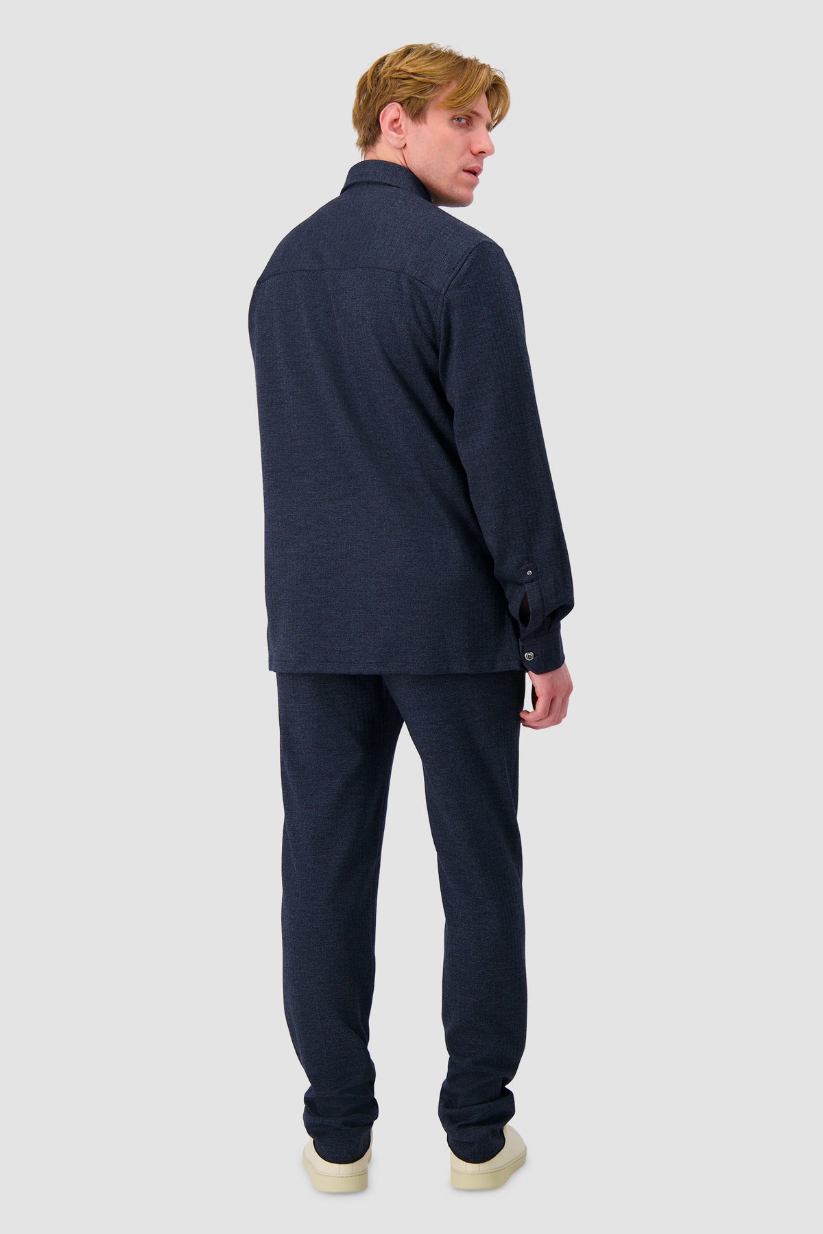 Stefano Ricci Navy Blue Wool Overshirt