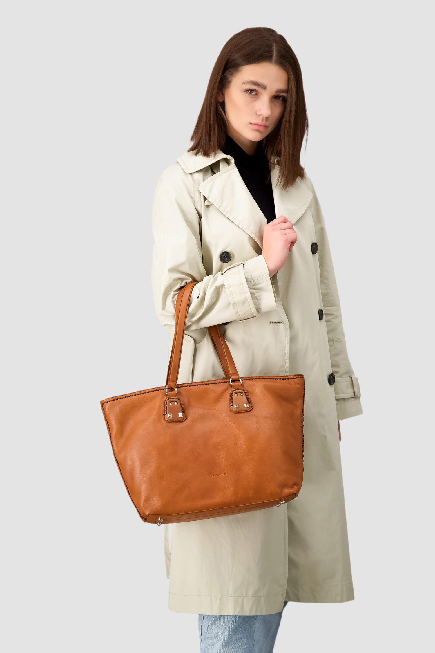 Cromia leather outlet tote