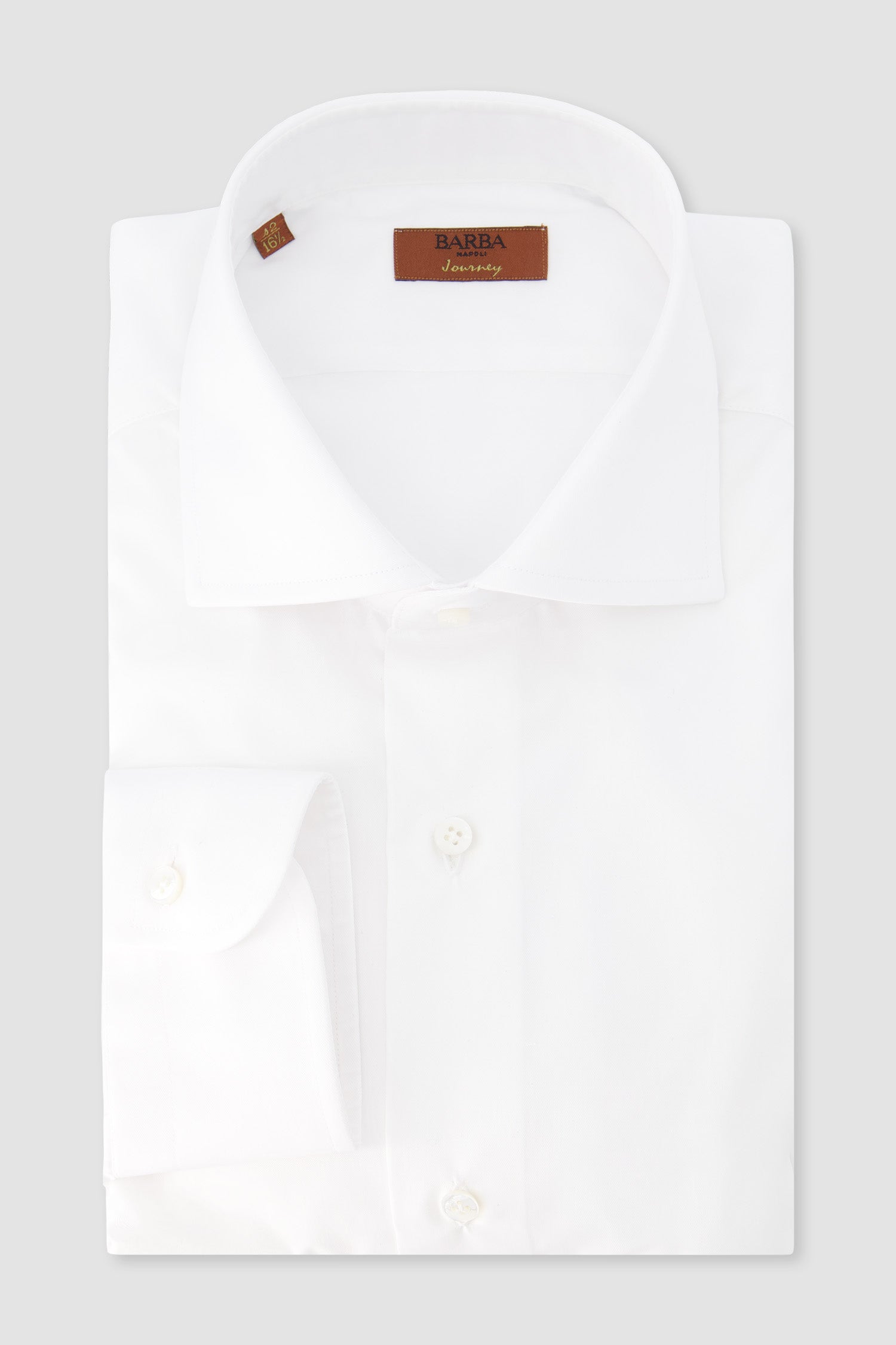 Barba Napoli White Cotton Journey Classic Shirt