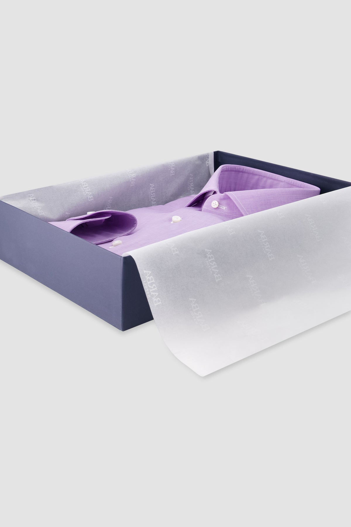 Barba Napoli Purple Cotton Dress Shirt