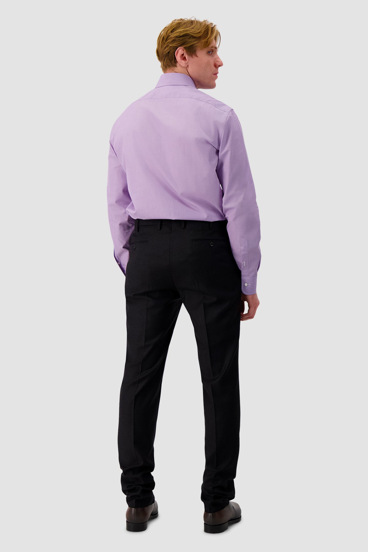 Barba Napoli Purple Cotton Dress Shirt