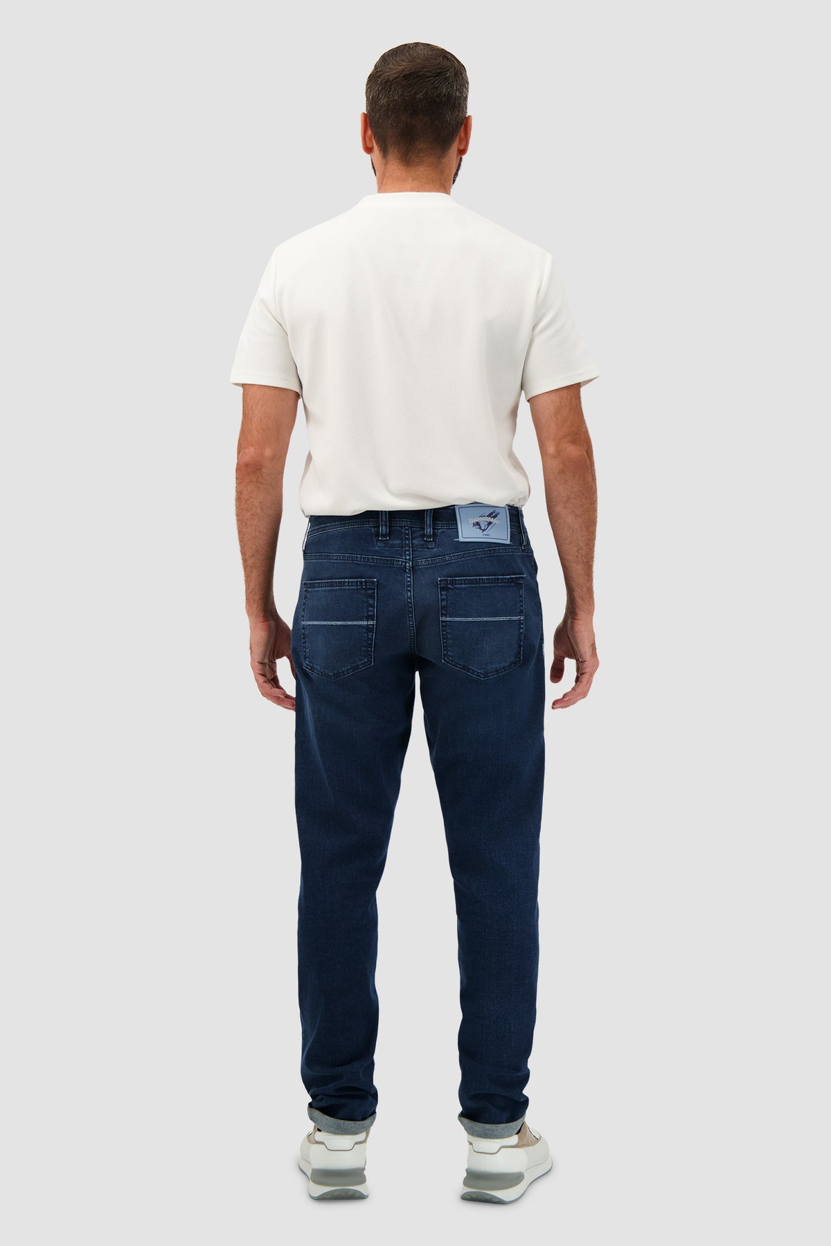 Tramarossa Michelangelo Blue Cotton Stretch Textured Jeans