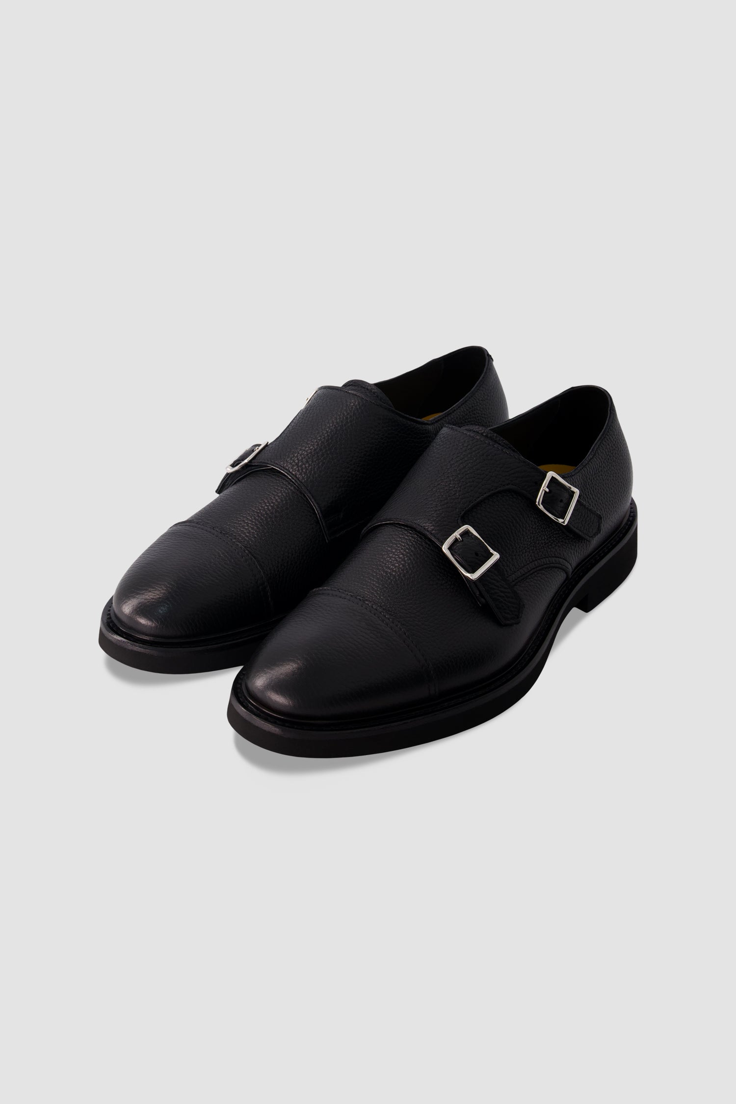 Ducal's Navy Strapped Leather Loafers