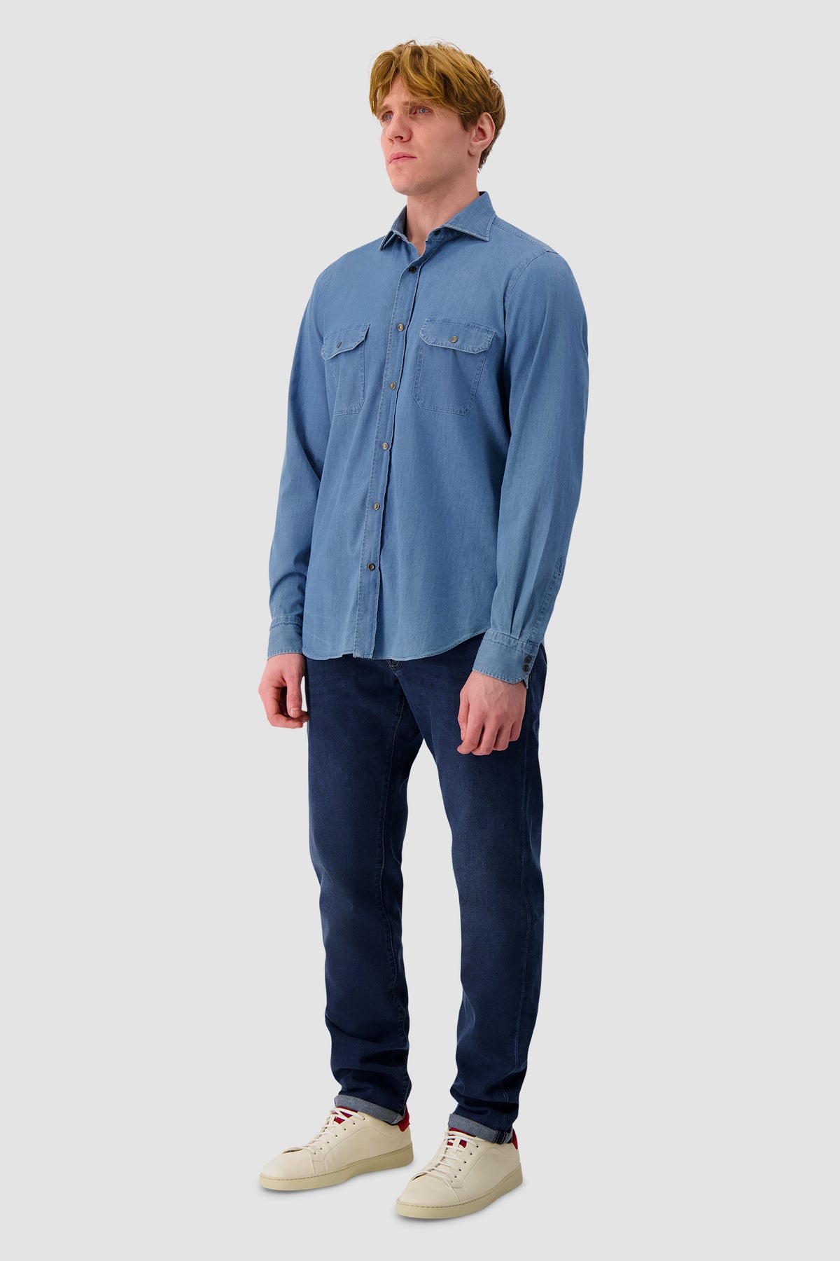 Richard J. Brown Light Blue Denim Shirt