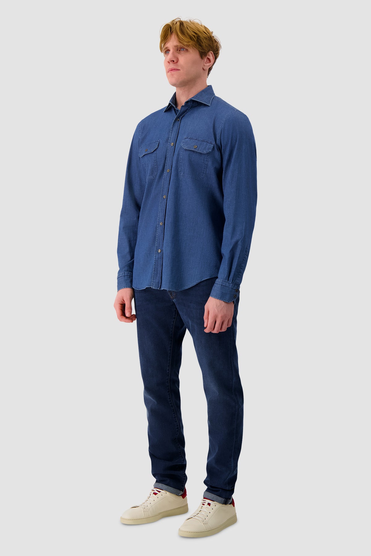 Richard J. Brown Mid Blue Denim Shirt