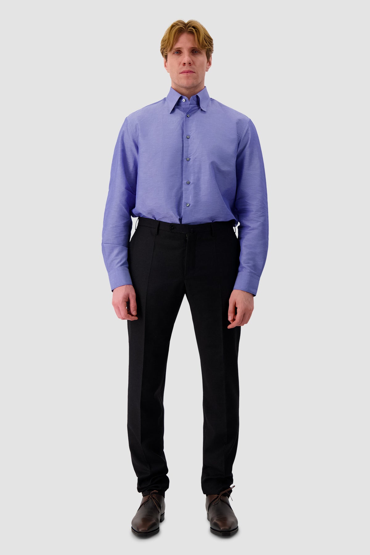Zilli Blue Linen Cotton Shirt