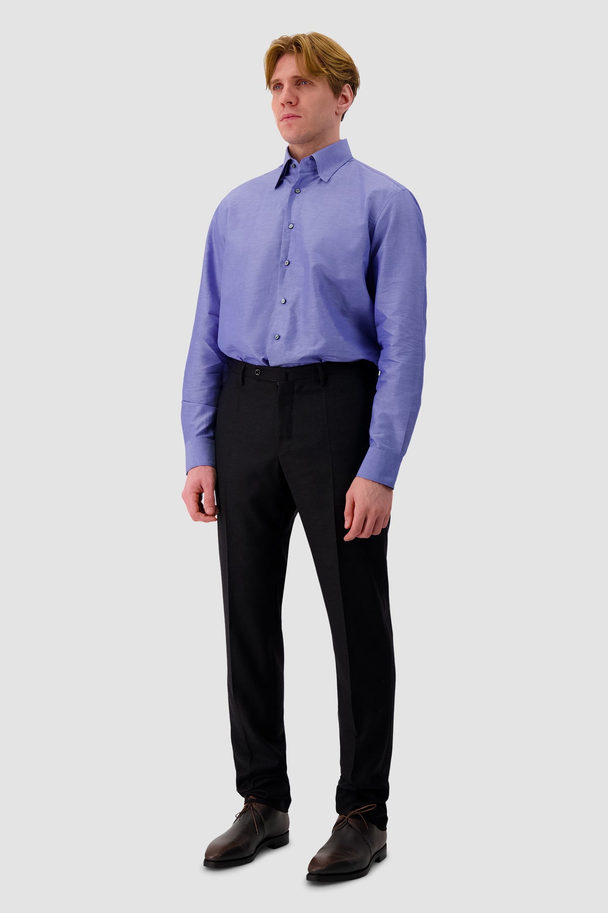 Zilli Blue Linen Cotton Shirt