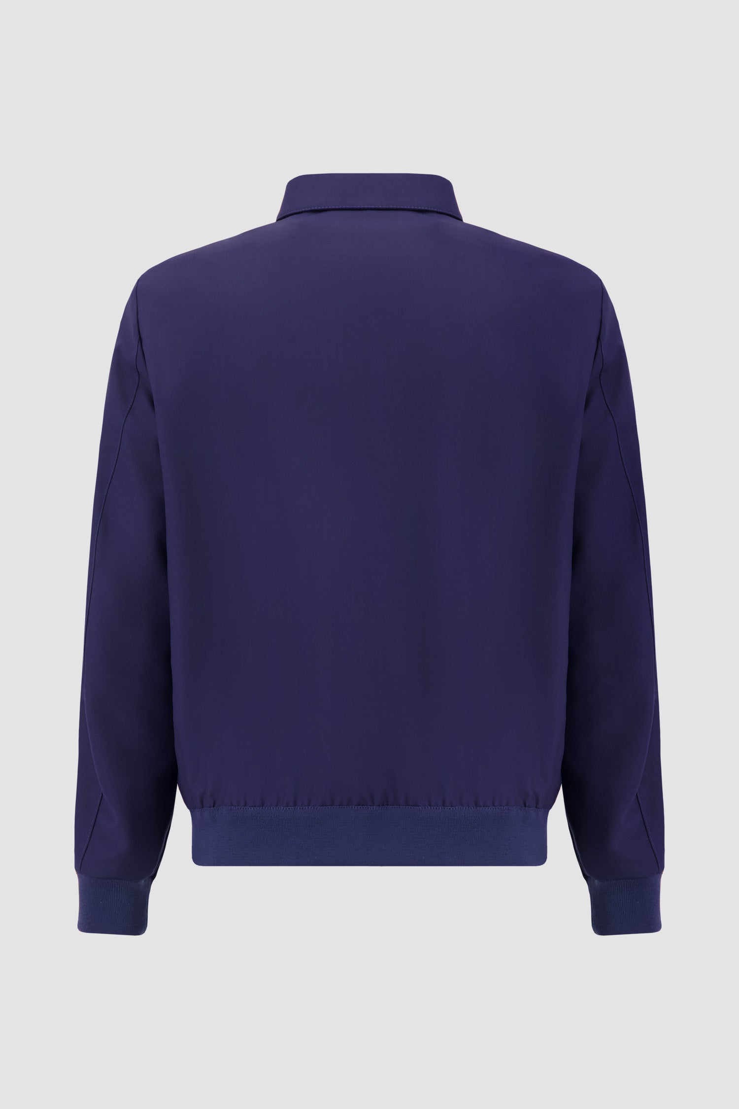 Hettabretz Navy Stand Collar Zip Jacket