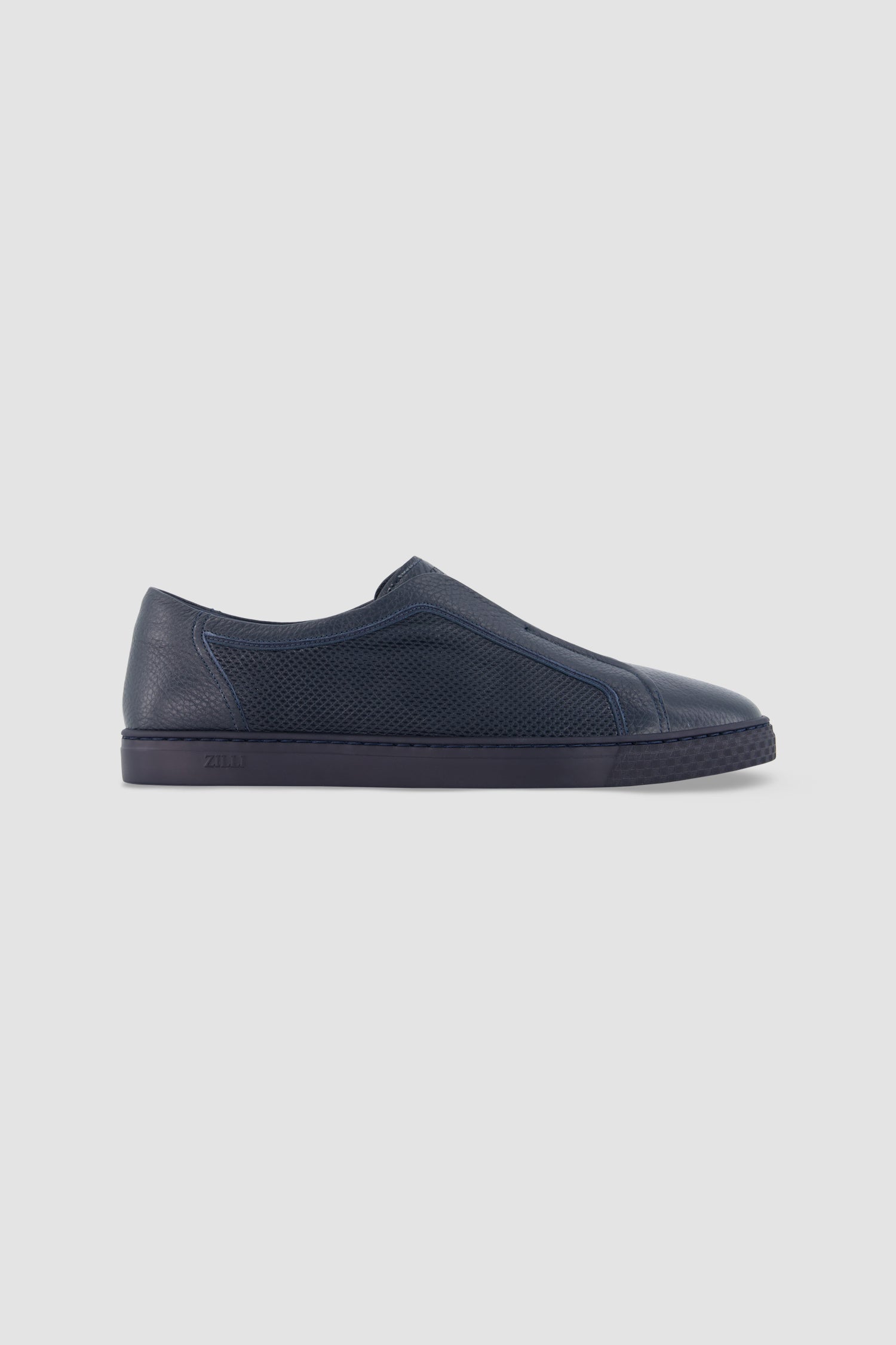 Zilli Deerskin navy  Slip-On Sneakers
