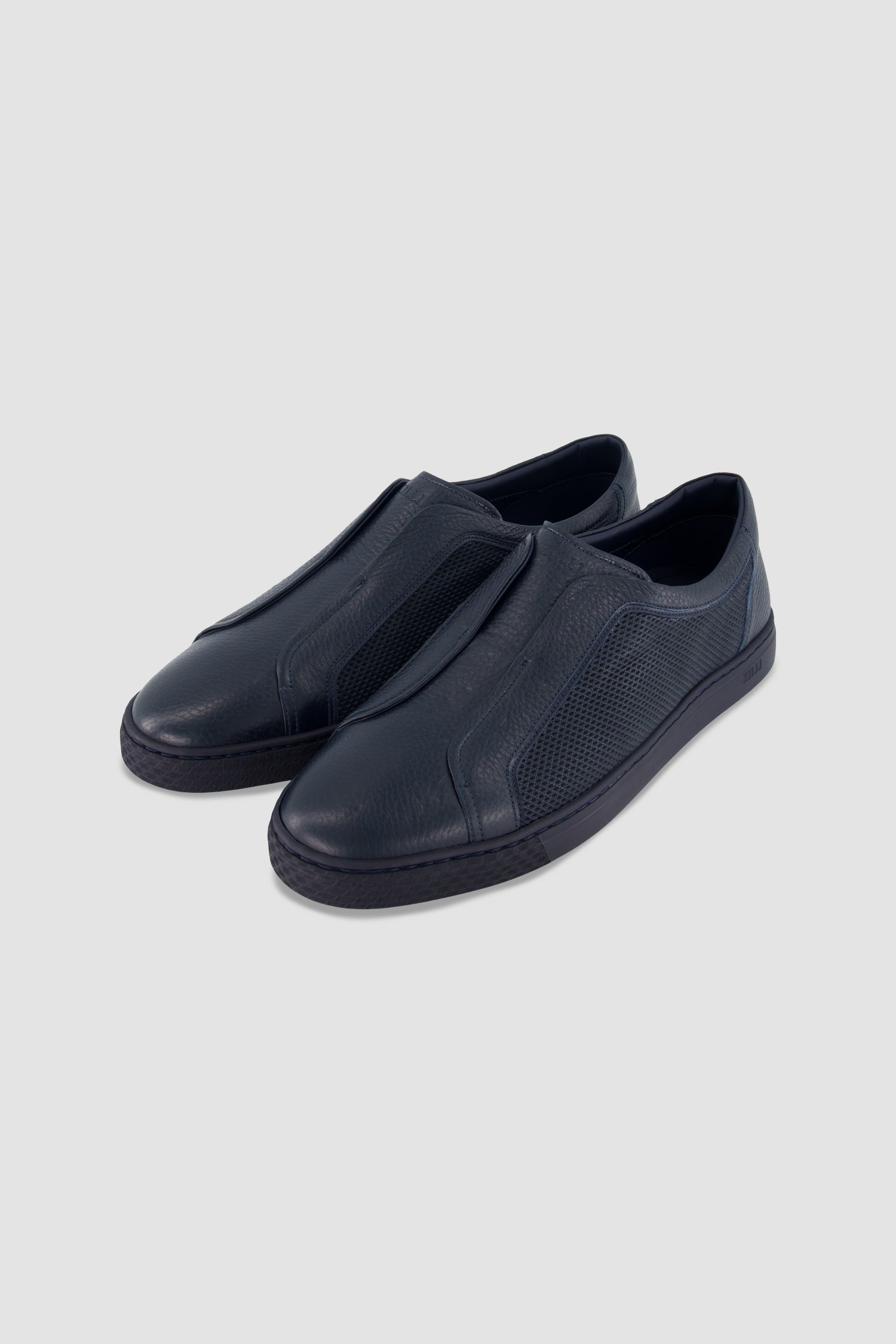 Zilli Deerskin navy  Slip-On Sneakers