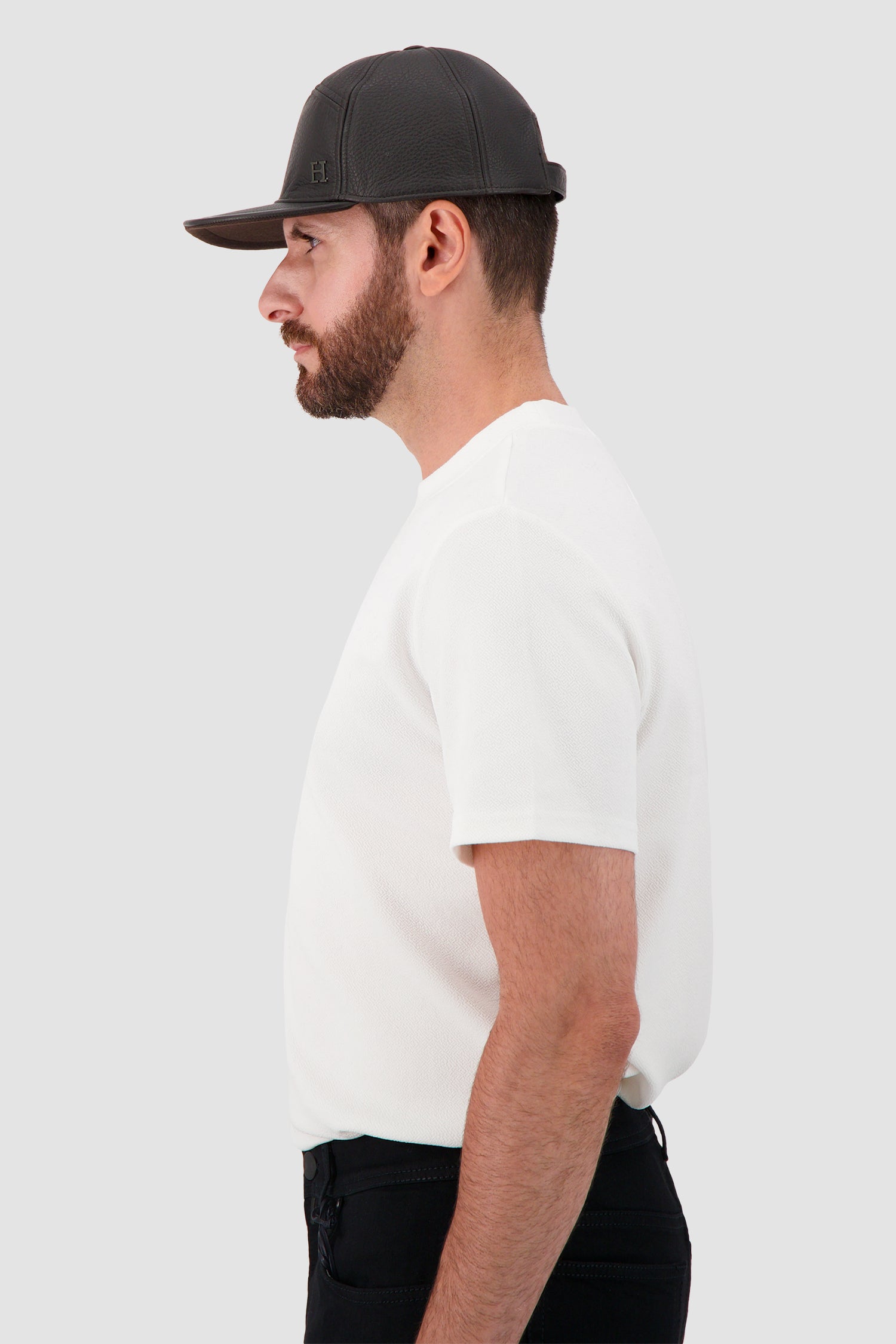 Hettabretz Brown Leather Baseball Cap