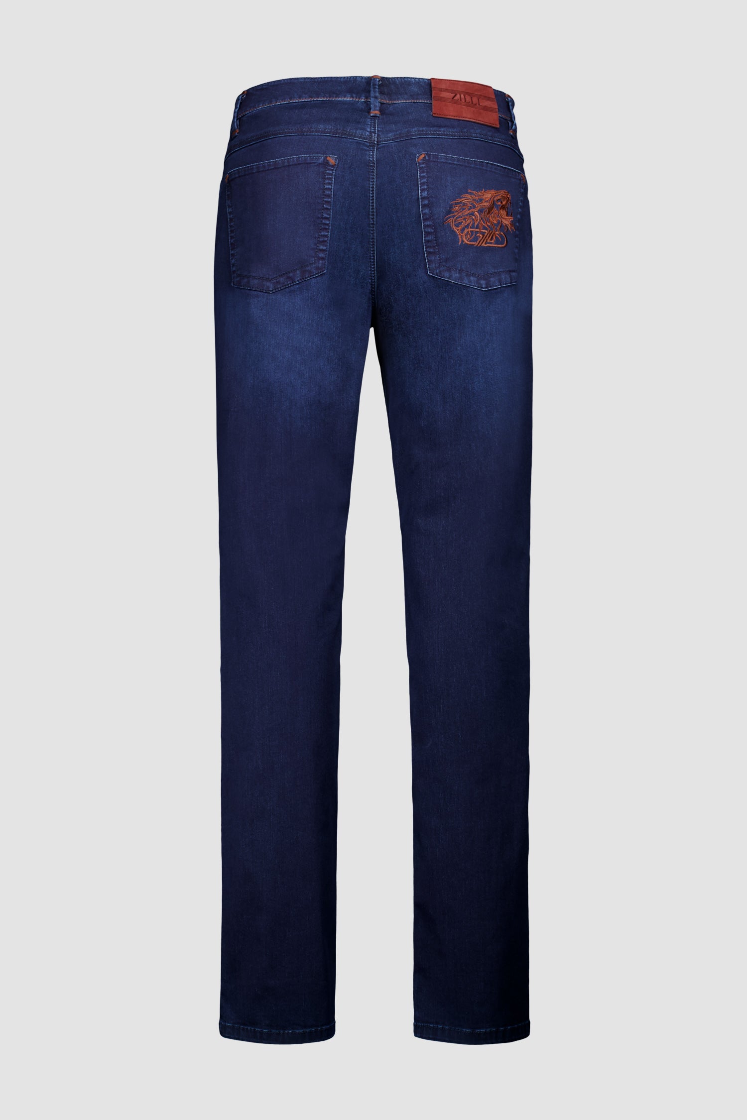 Zilli Slim Fit Jeans with Lion Embroidery