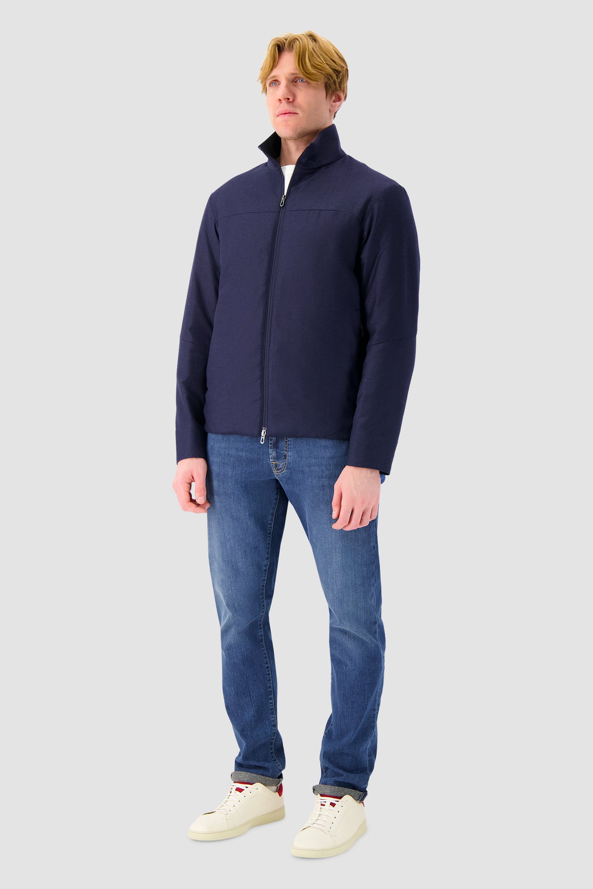 Sease Navy Virgin Wool Light Warmer Jacket