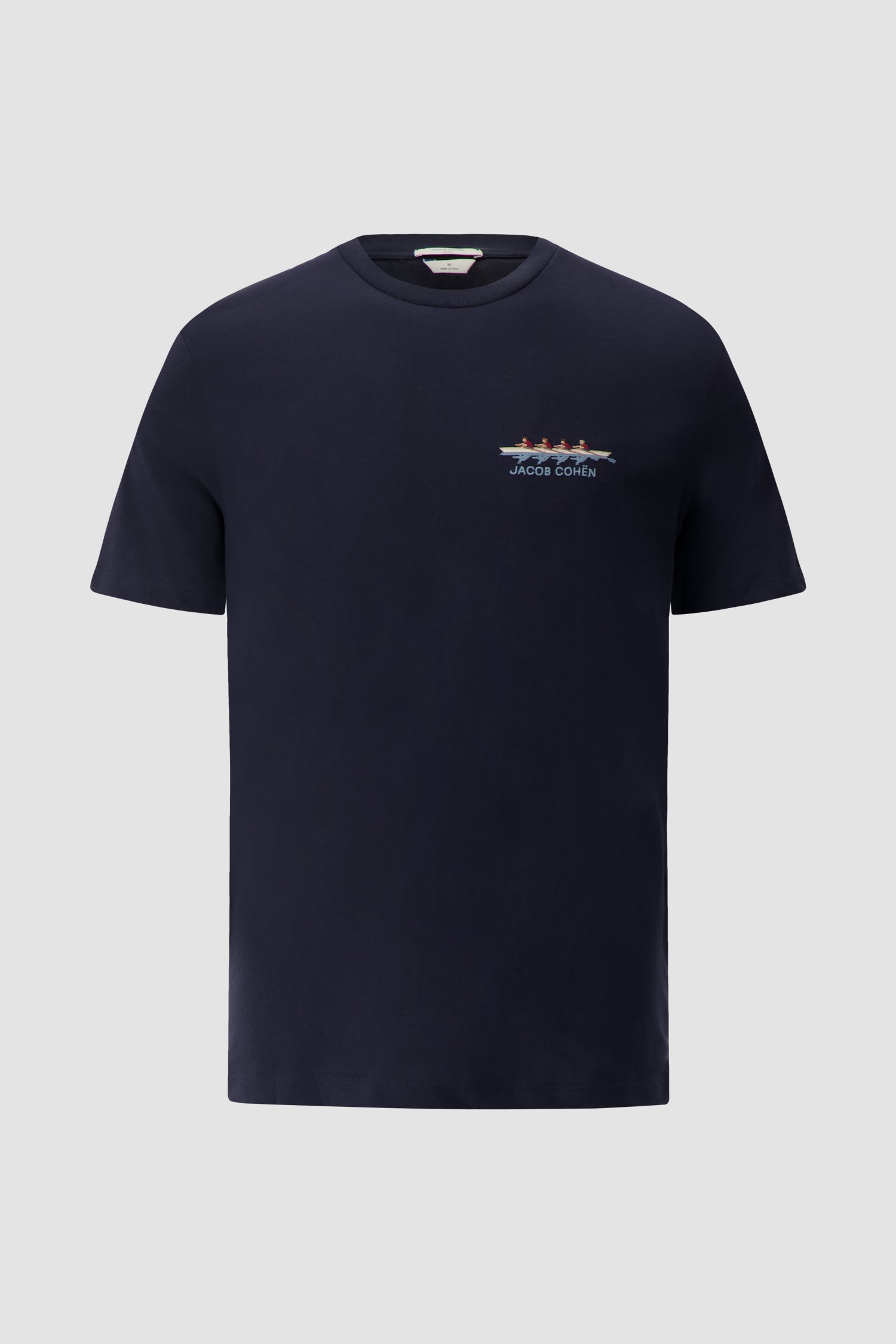 Jacob Cohen Navy Cotton Embroidered Rowing T-Shirt