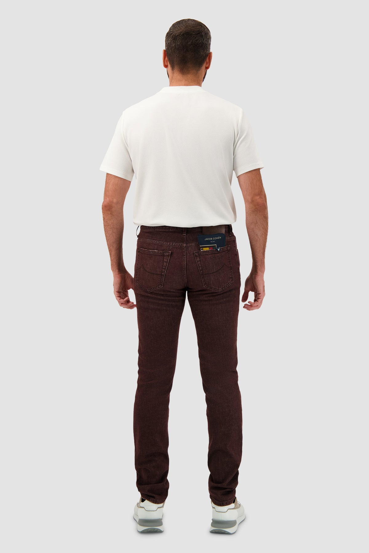 Jacob Cohen Burgundy Washed Denim Jeans