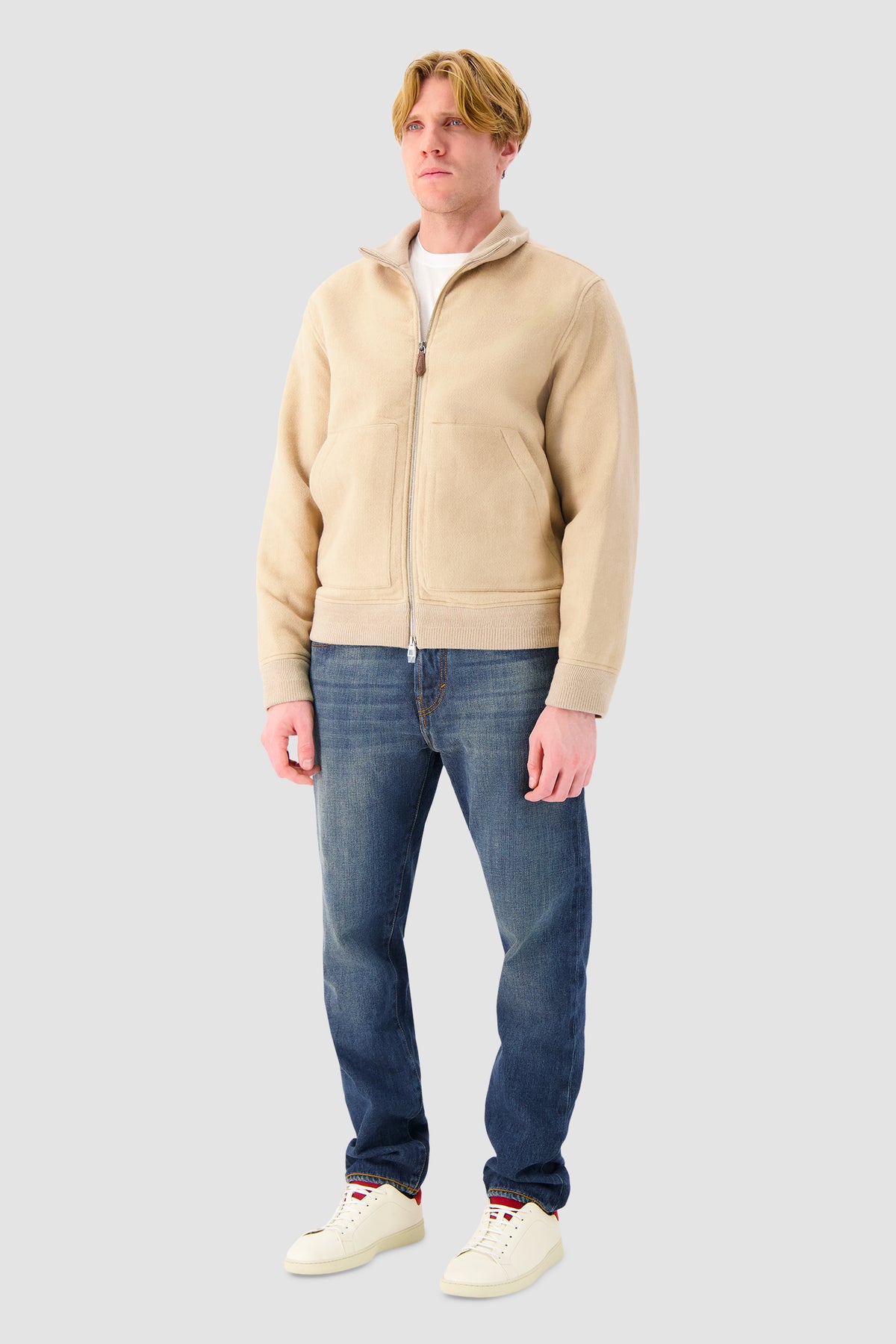 Jacob Cohen Beige Cashmere Bomber