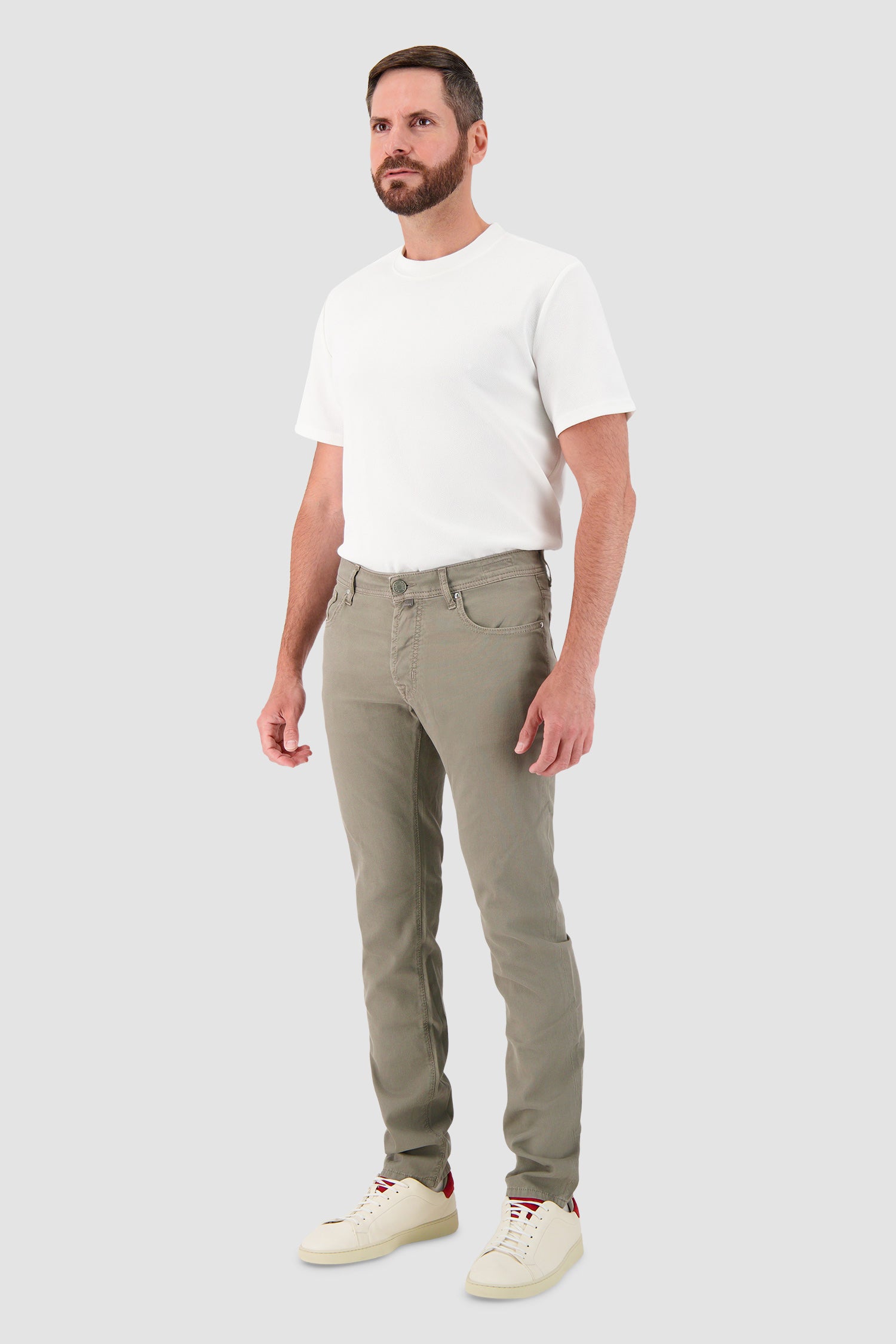 Jacob Cohen Beige Slim Fit Bard Operato Jeans