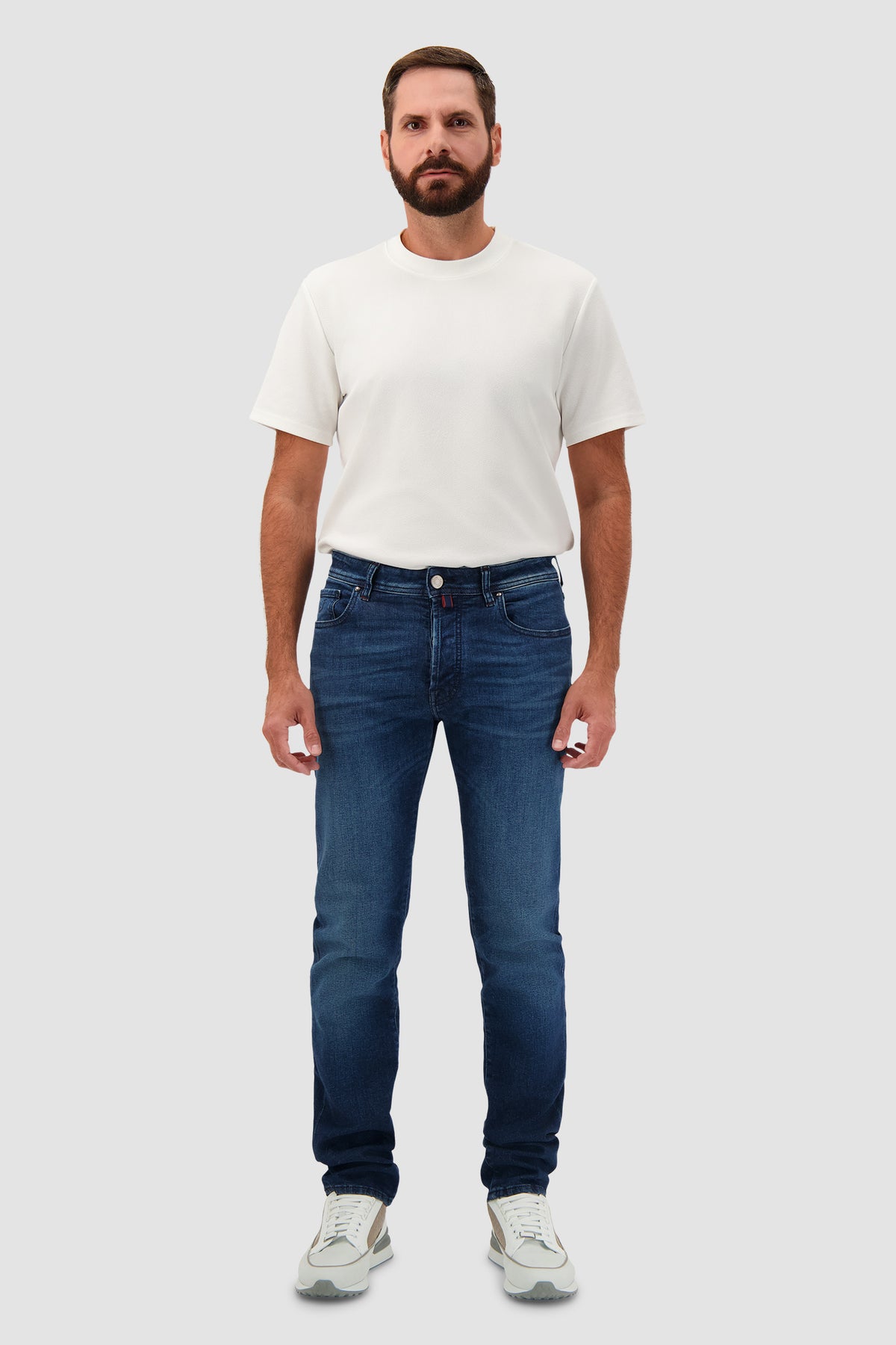 Jacob Cohen Medium Blue Washed Stretch Denim Jeans