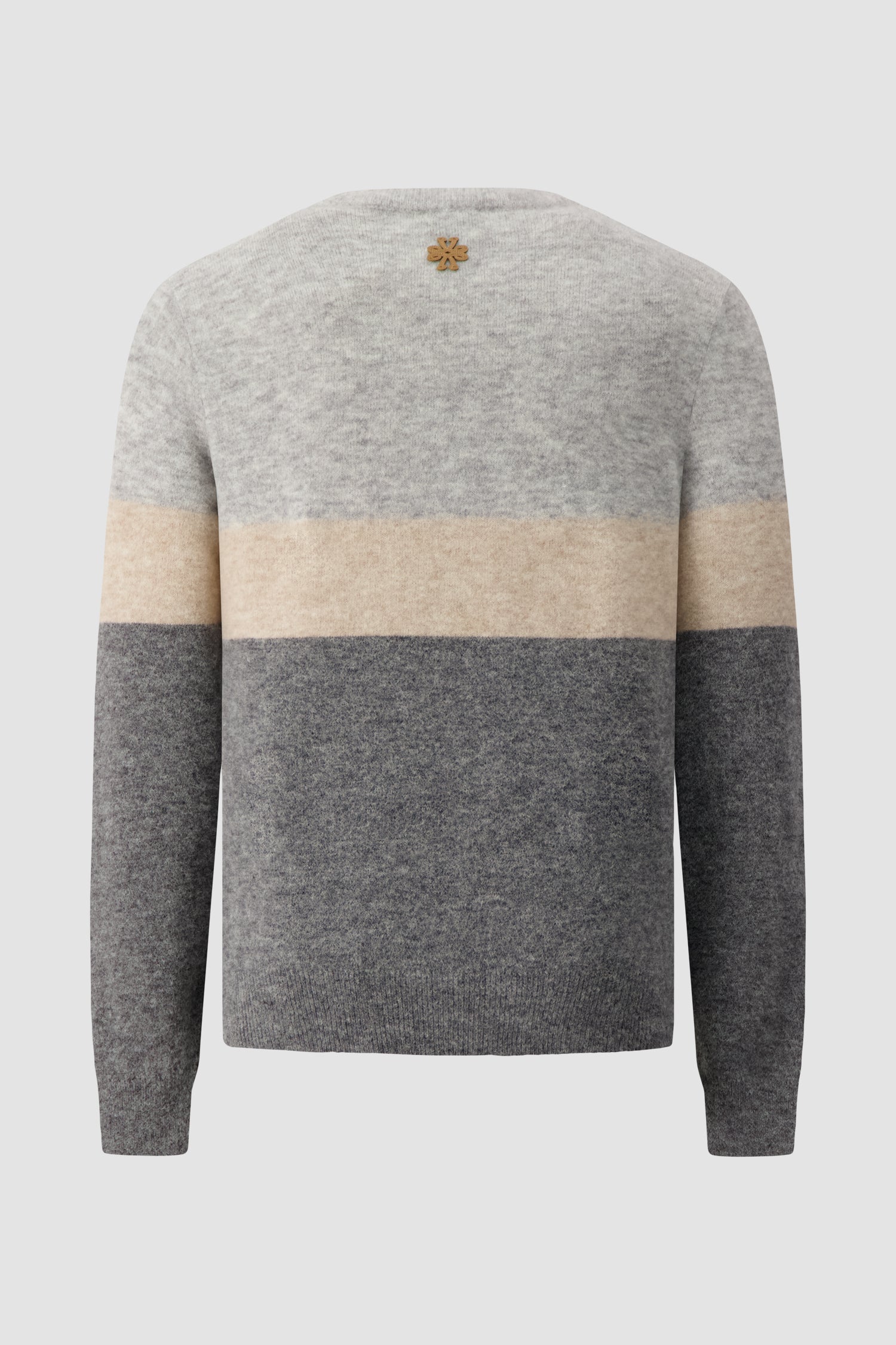 Jacob Cohen Grey Color-Block Apres-Ski Graphic Sweater