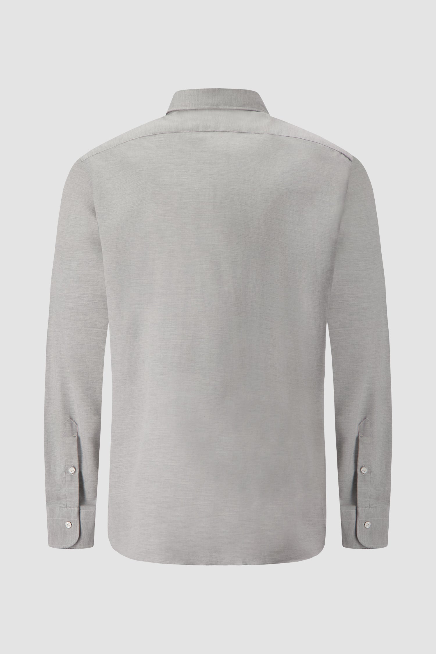 Barba Napoli Grey Cotton/Cashmere Dress Shirt