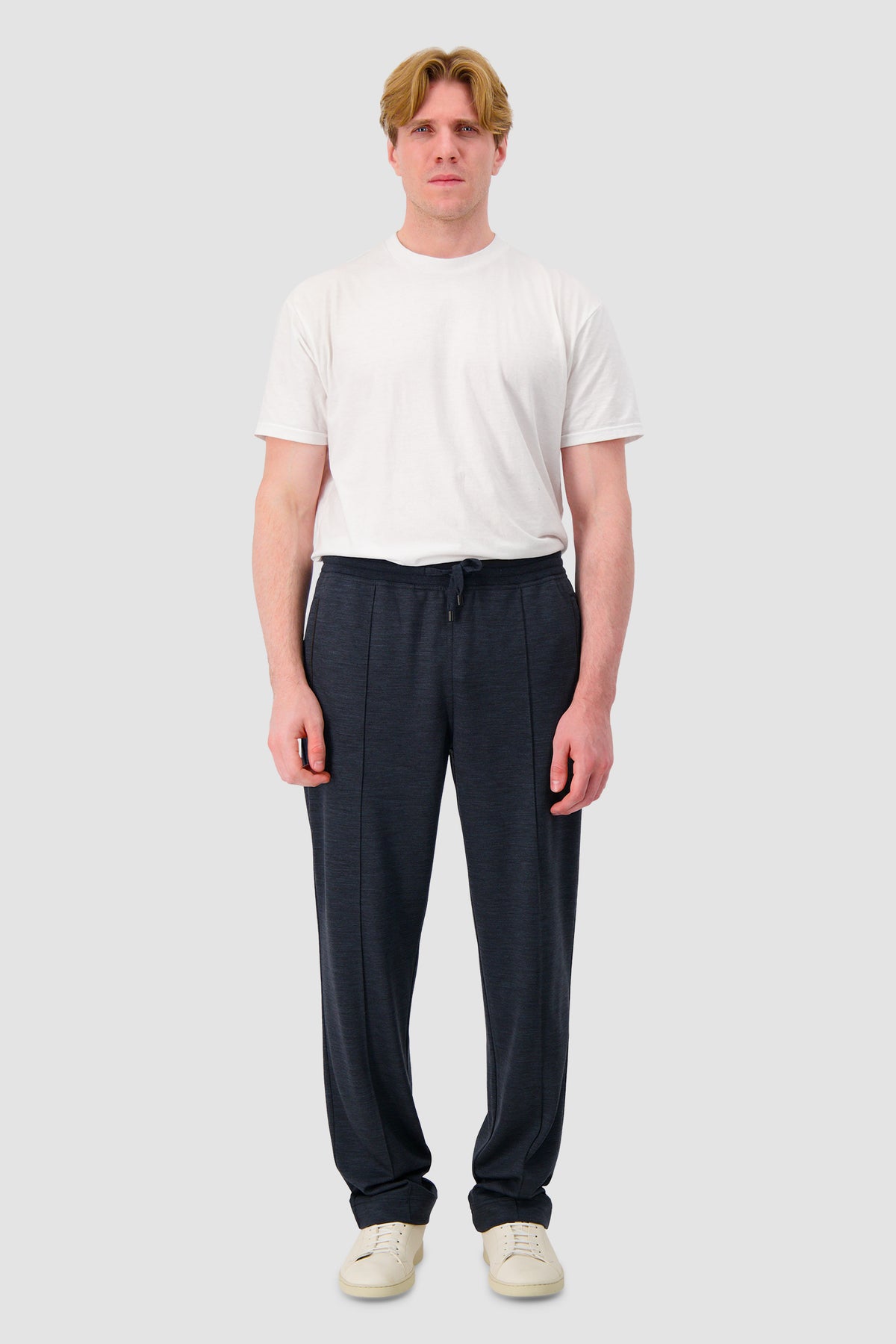 Stefano Ricci Navy Wool Knit Track Pants