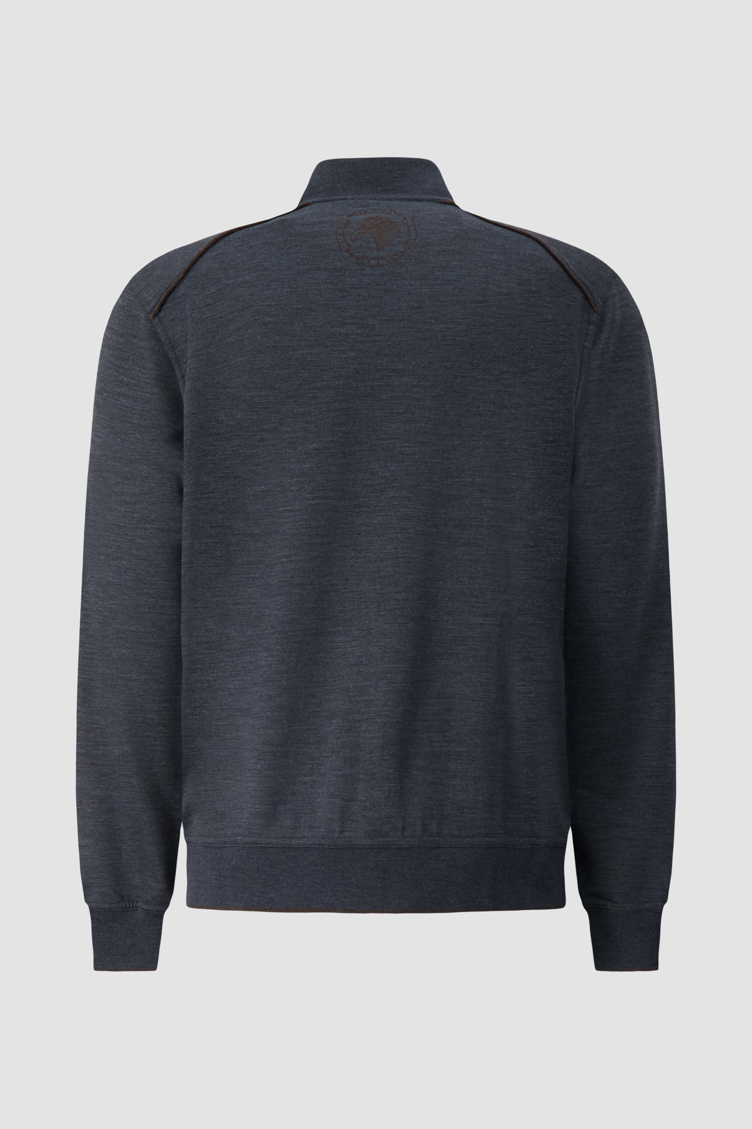 Stefano Ricci Navy Wool Knit Zip Sweater