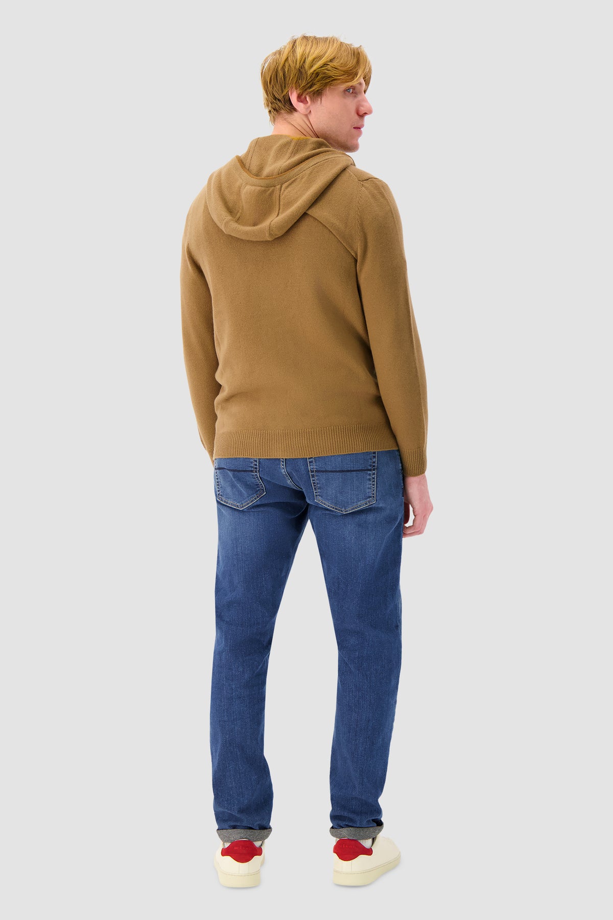 Sease Brown Cashmere Knit Hoodie
