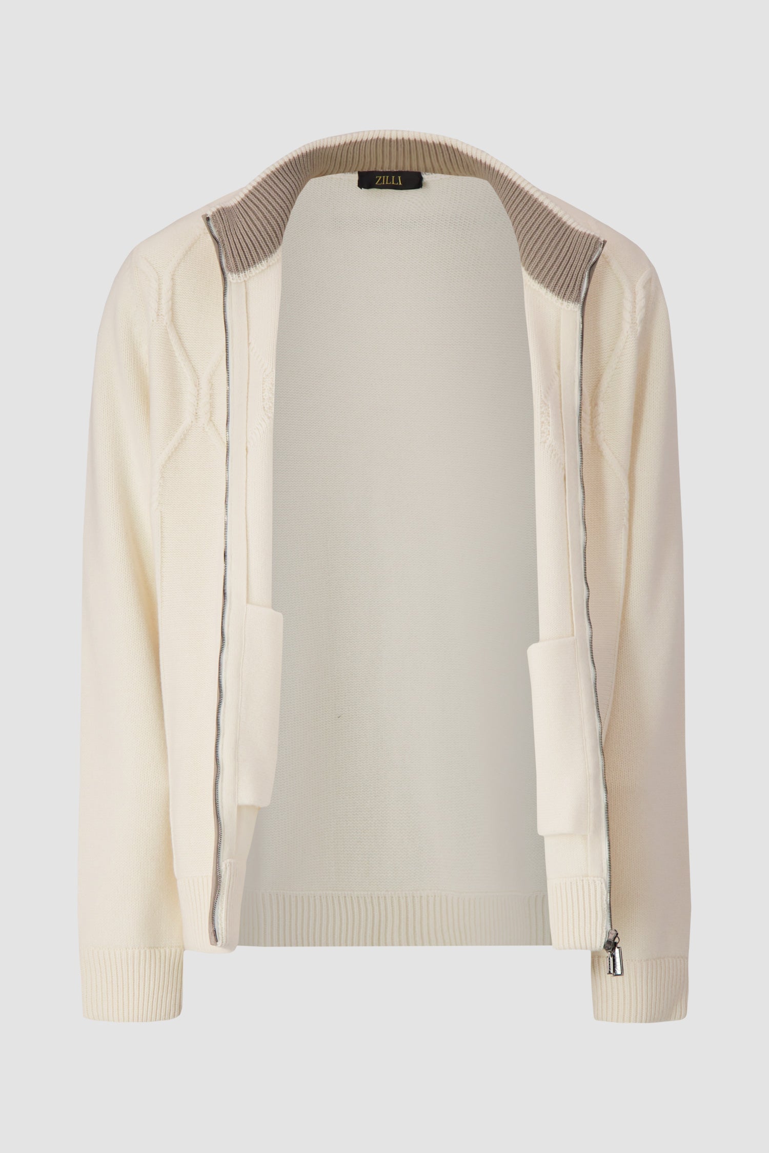 Zilli White Full Zip Sweater