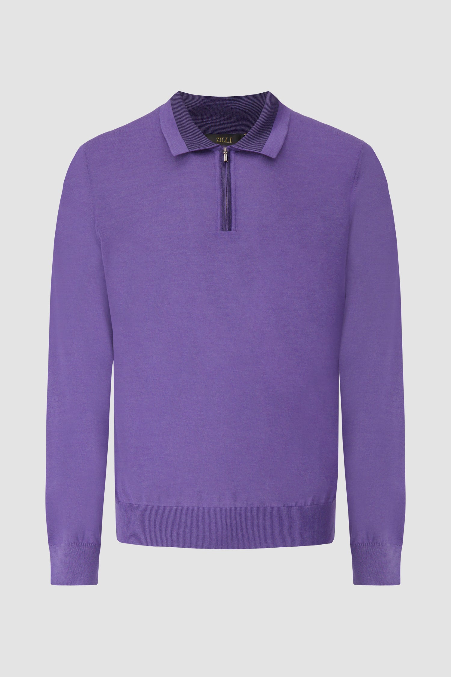 Zilli Purple Zipped Collar Sweater