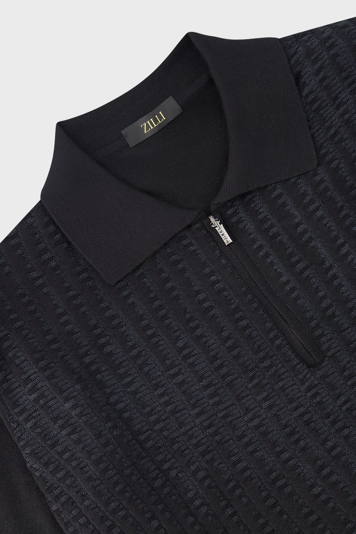 Zilli Black Zipped Collar Knitwear Sweater