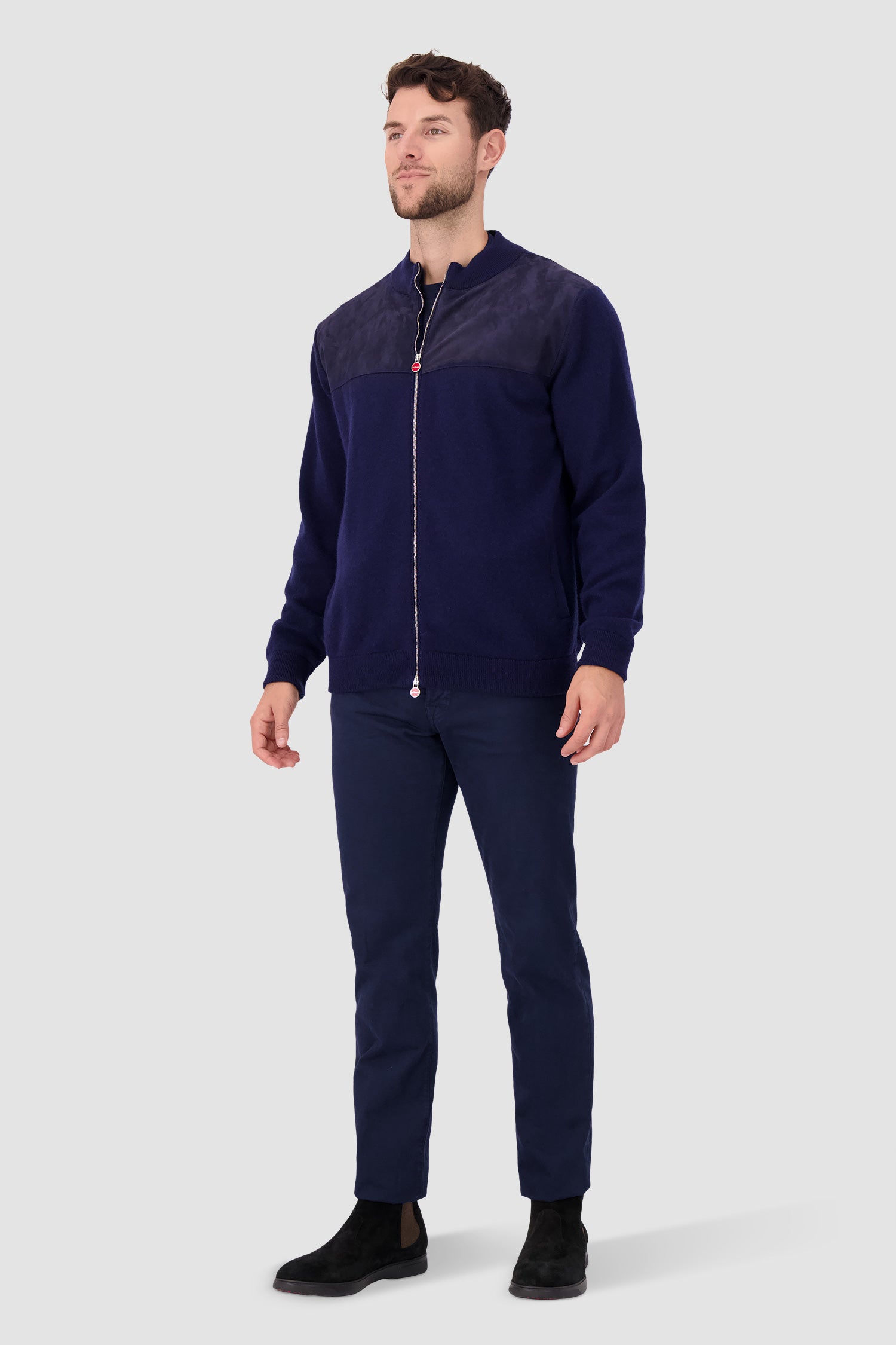 Kiton Navy Cardigan