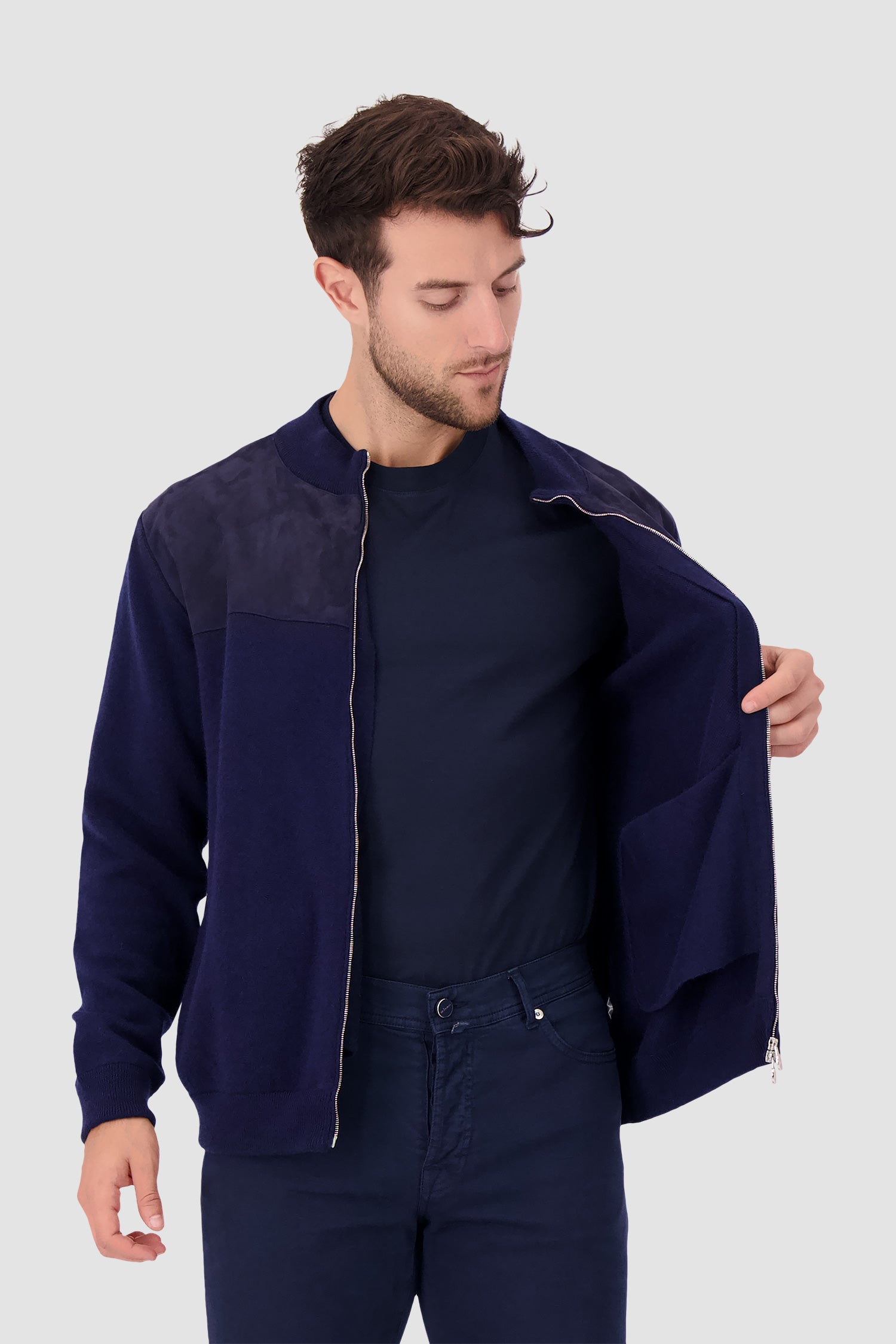 Kiton Navy Cardigan