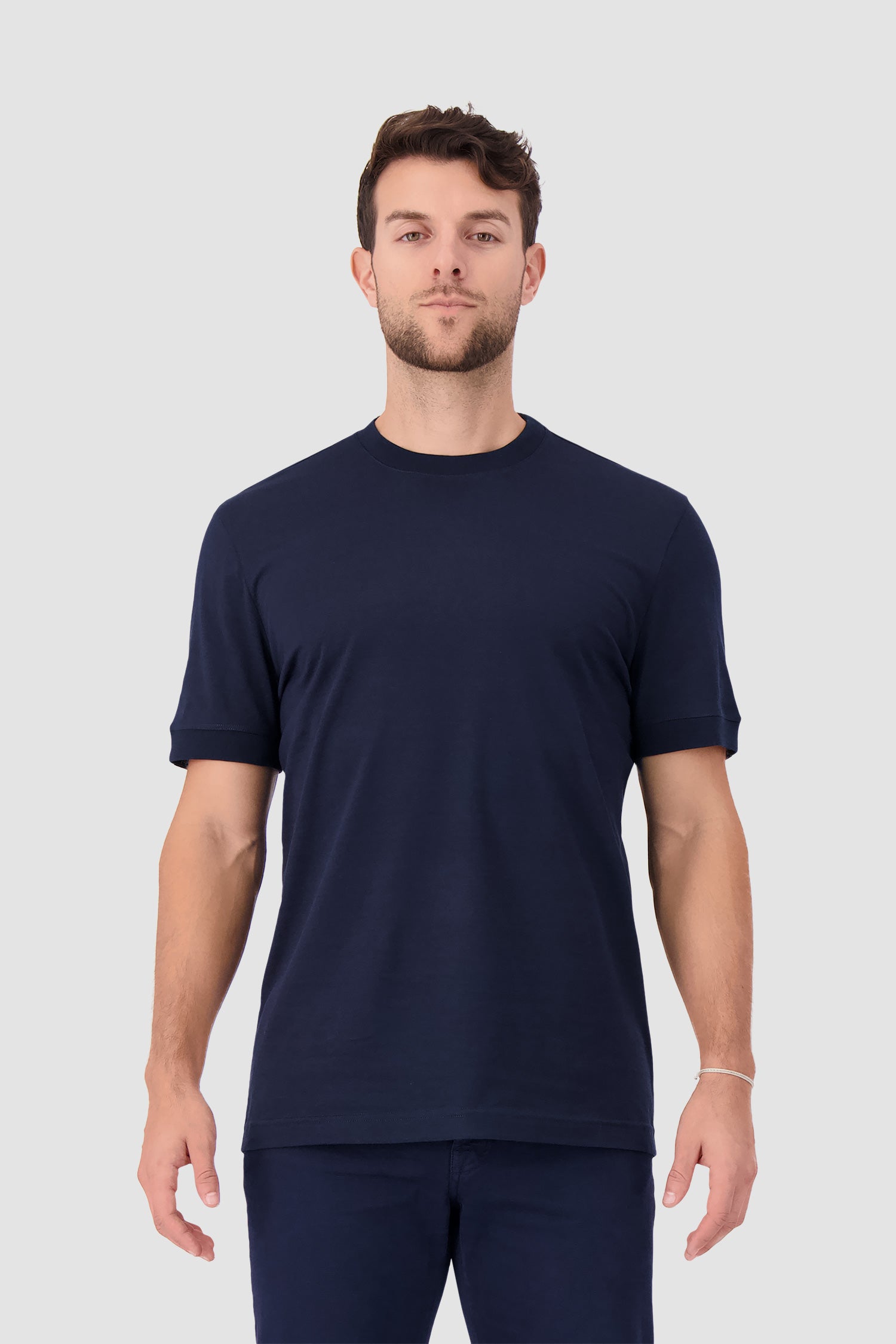 Kiton Navy Cotton T-Shirt