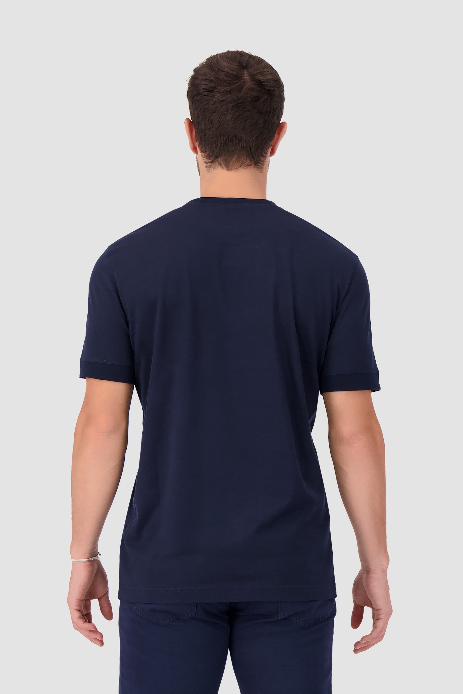 Kiton Navy Cotton T-Shirt