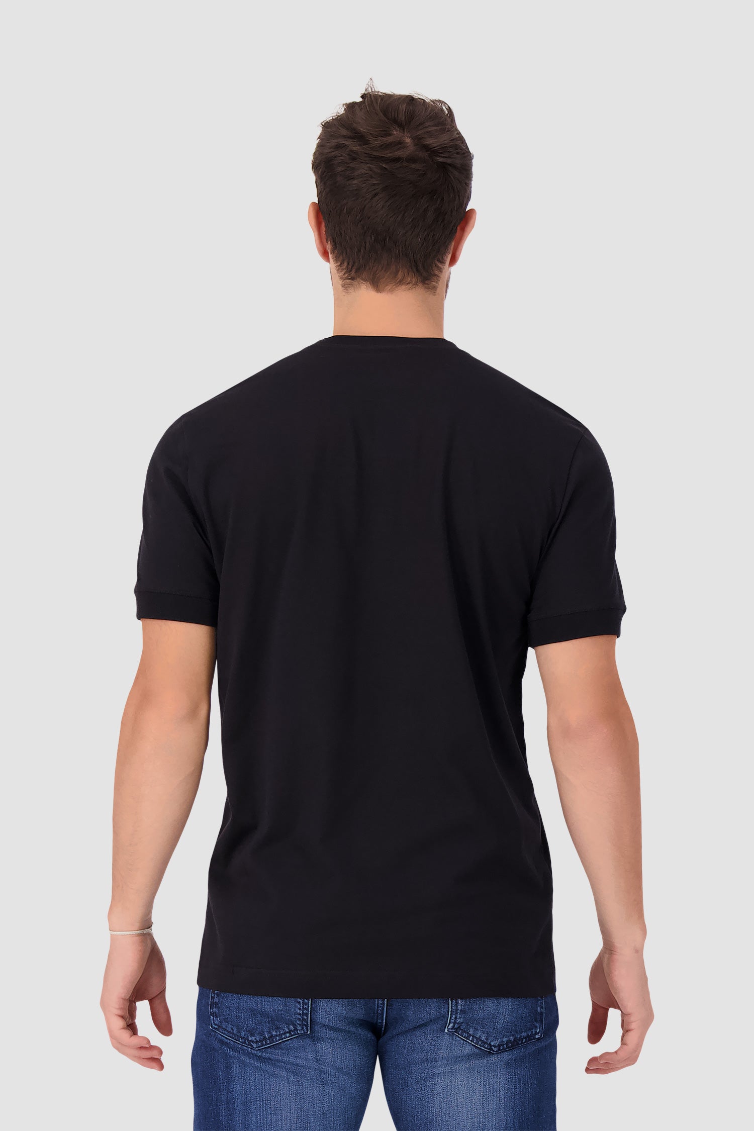 Kiton Black Cotton T-Shirt