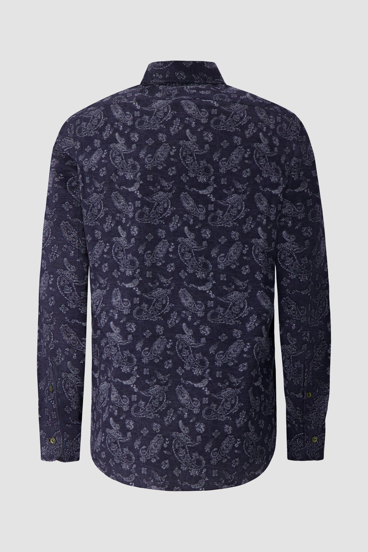 Barba Napoli Navy Paisley Print Cotton Shirt