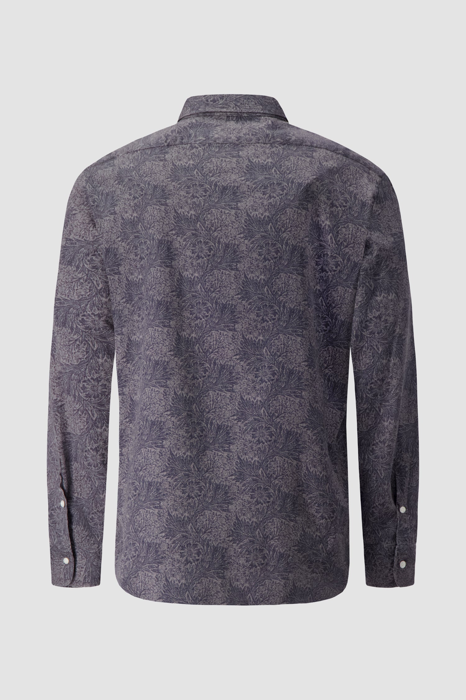 Barba Napoli Navy Cotton Floral Dress Shirt