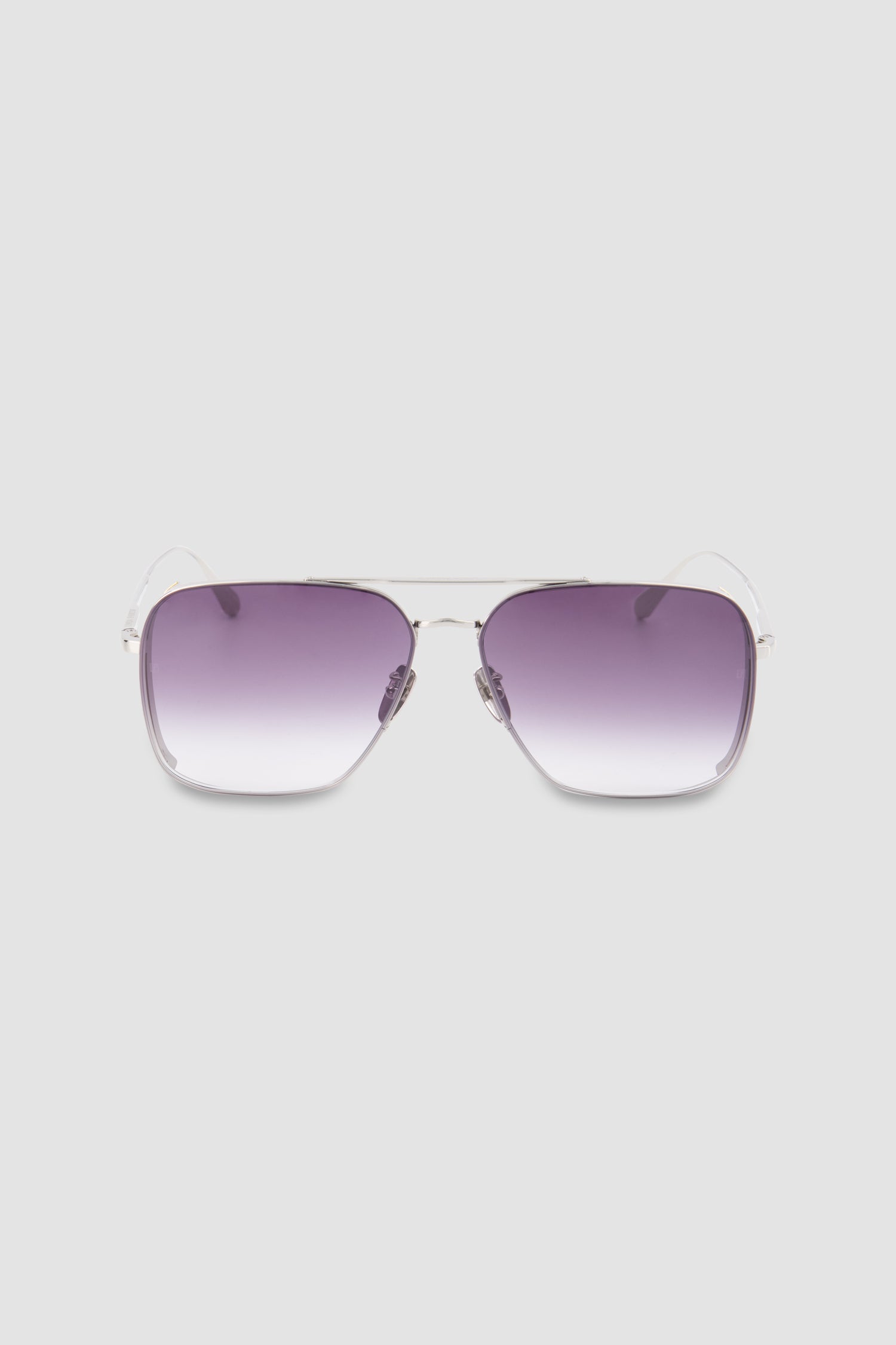 Linda Farrow White Gold Asher Aviator Sunglasses