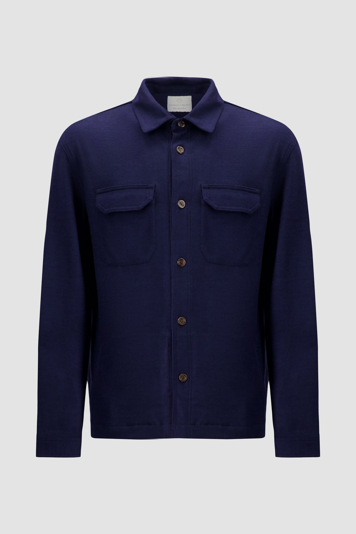 Richard J Brown Navy Wool Fred Overshirt